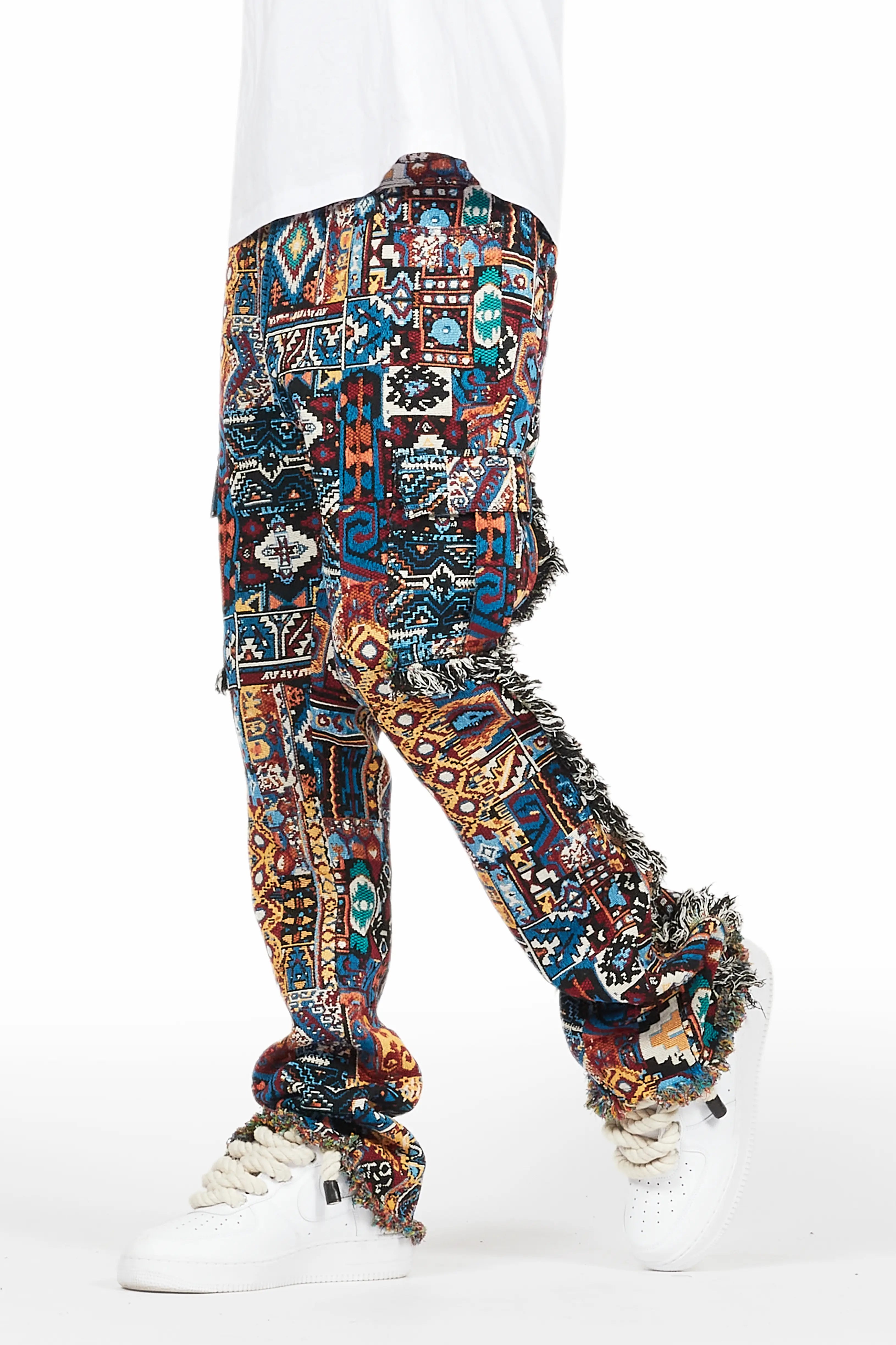 ROCKSTAR ORIGINAL Ayami Bleu Slim Jean Flare à Motifs Brodés