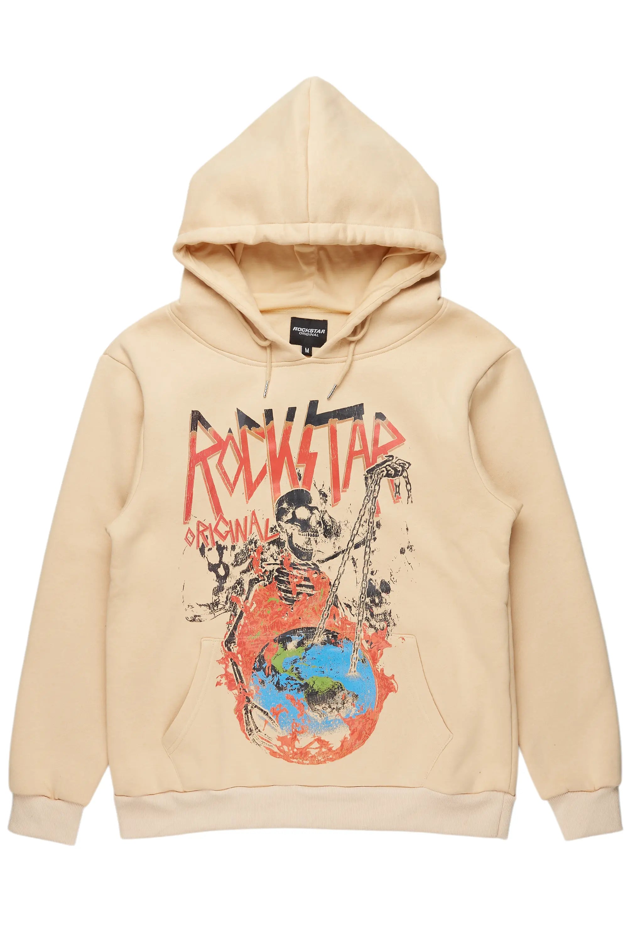 ROCKSTAR ORIGINAL Sweat à capuche graphique Barrett beige