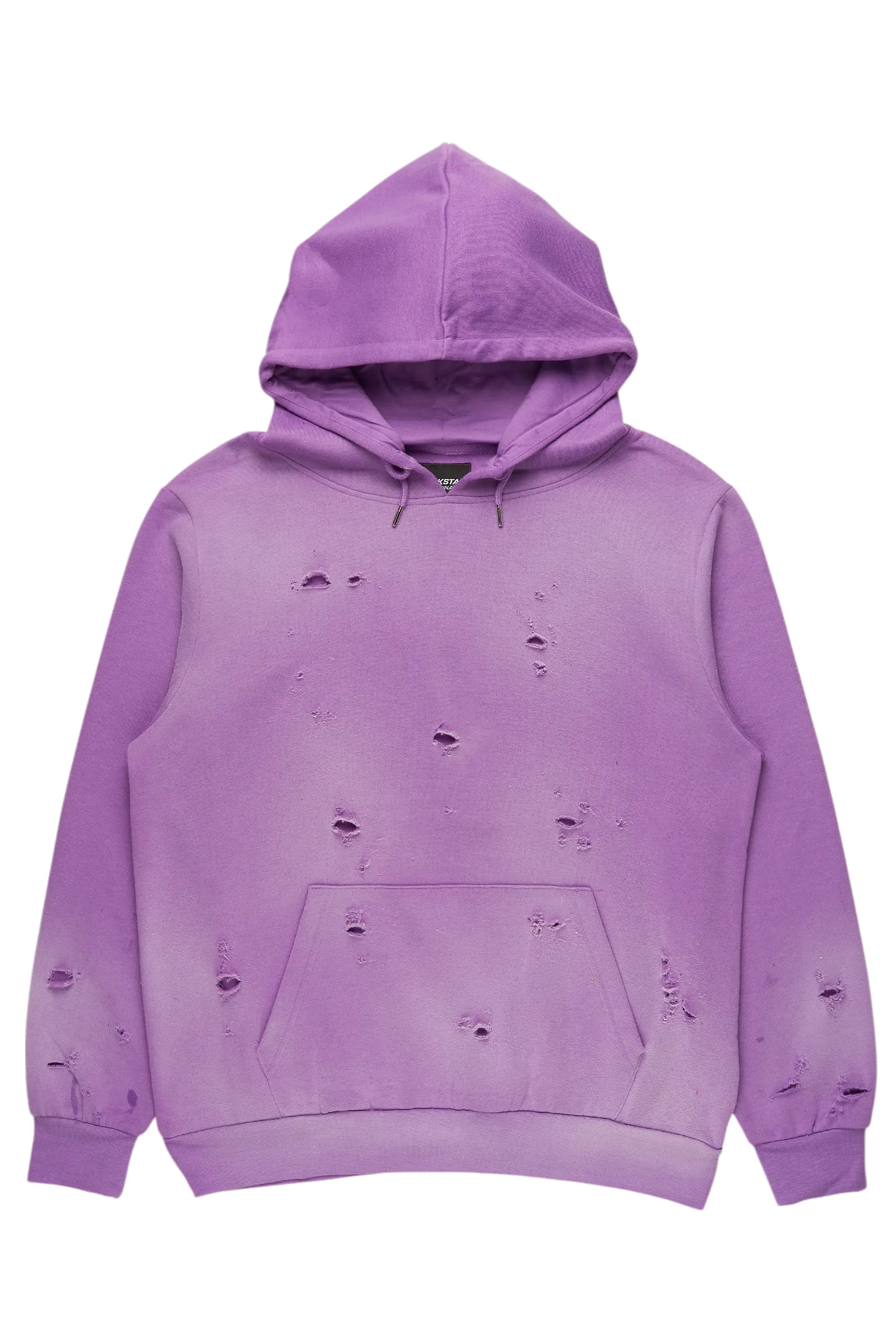 ROCKSTAR ORIGINAL Sweat à capuche Baki violet délavé