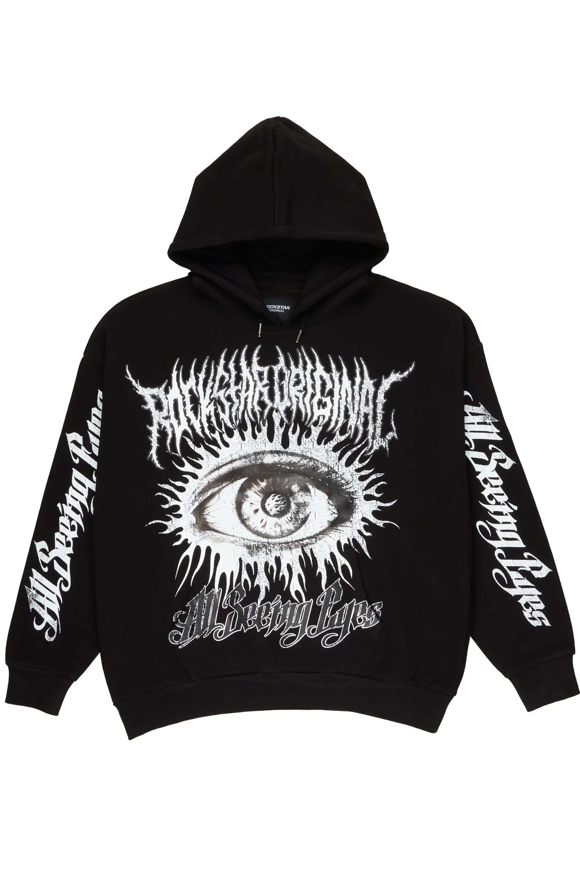 ROCKSTAR ORIGINAL Hoodie Graphique Œil Omniscient Noir avec Capuche