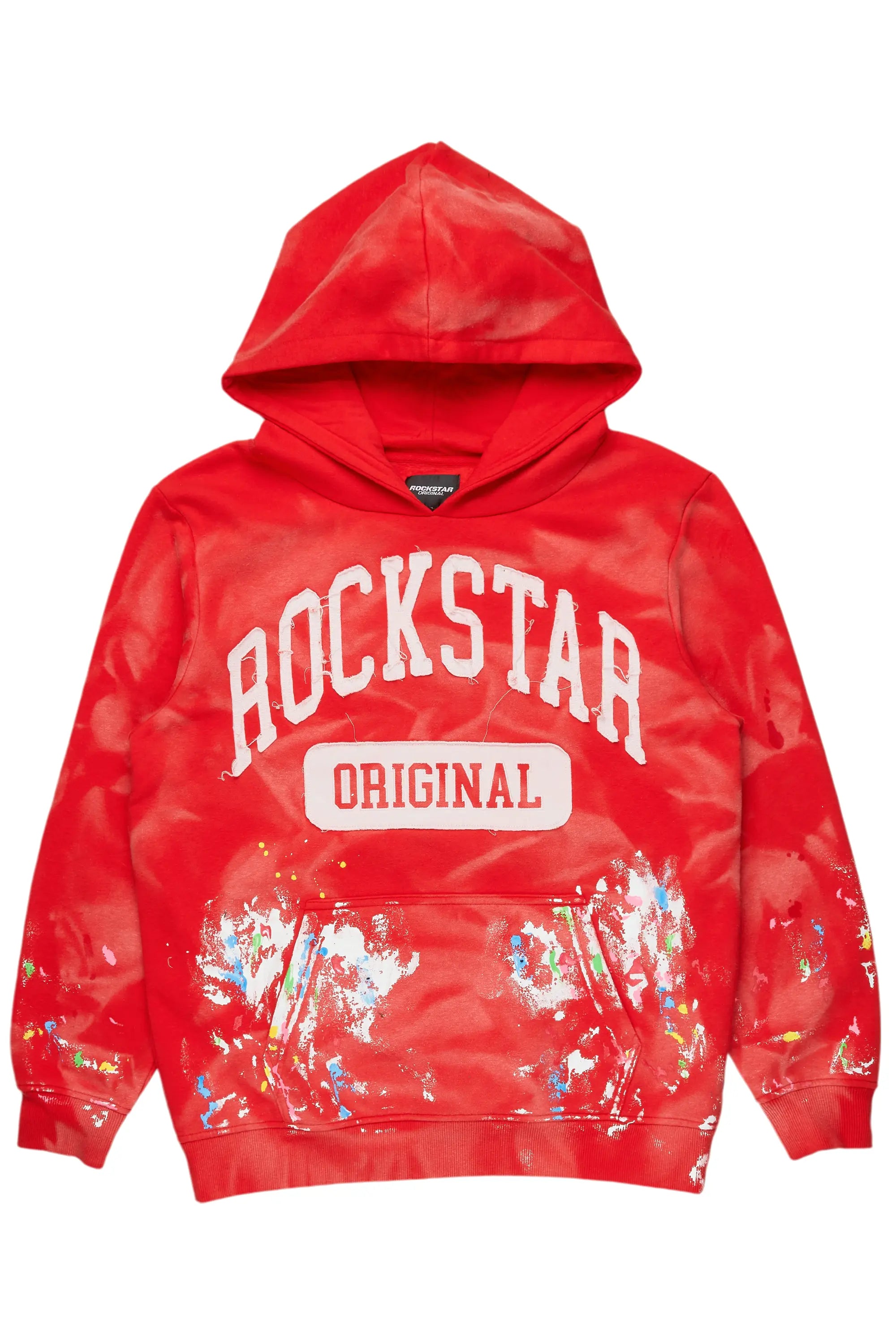 ROCKSTAR ORIGINAL Sweat à capuche Balta rouge avec impression graphique artistique