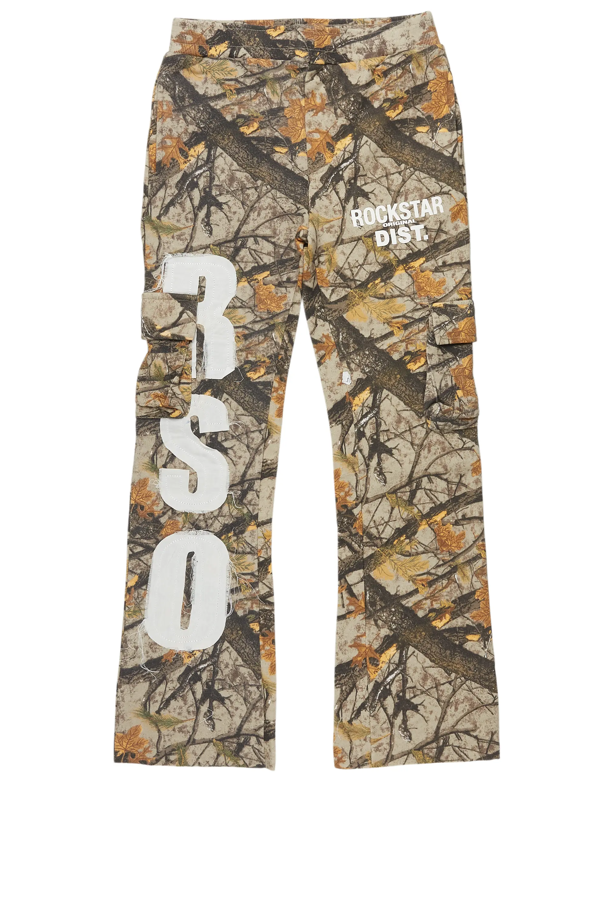 ROCKSTAR ORIGINAL Pantalon Évasé Superposé Camouflage Forestier pour Garçon