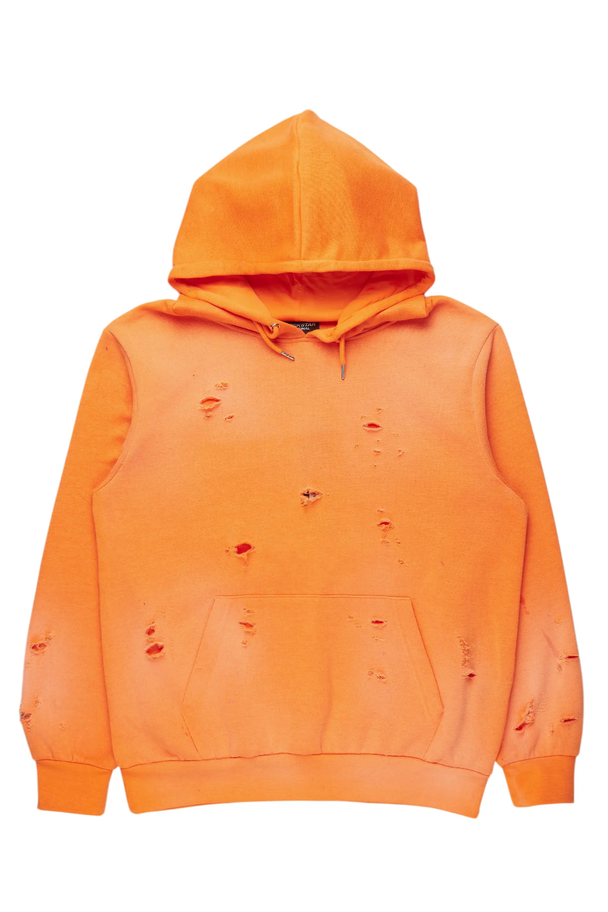 ROCKSTAR ORIGINAL Sweat capuche Baki orange délavé vintage
