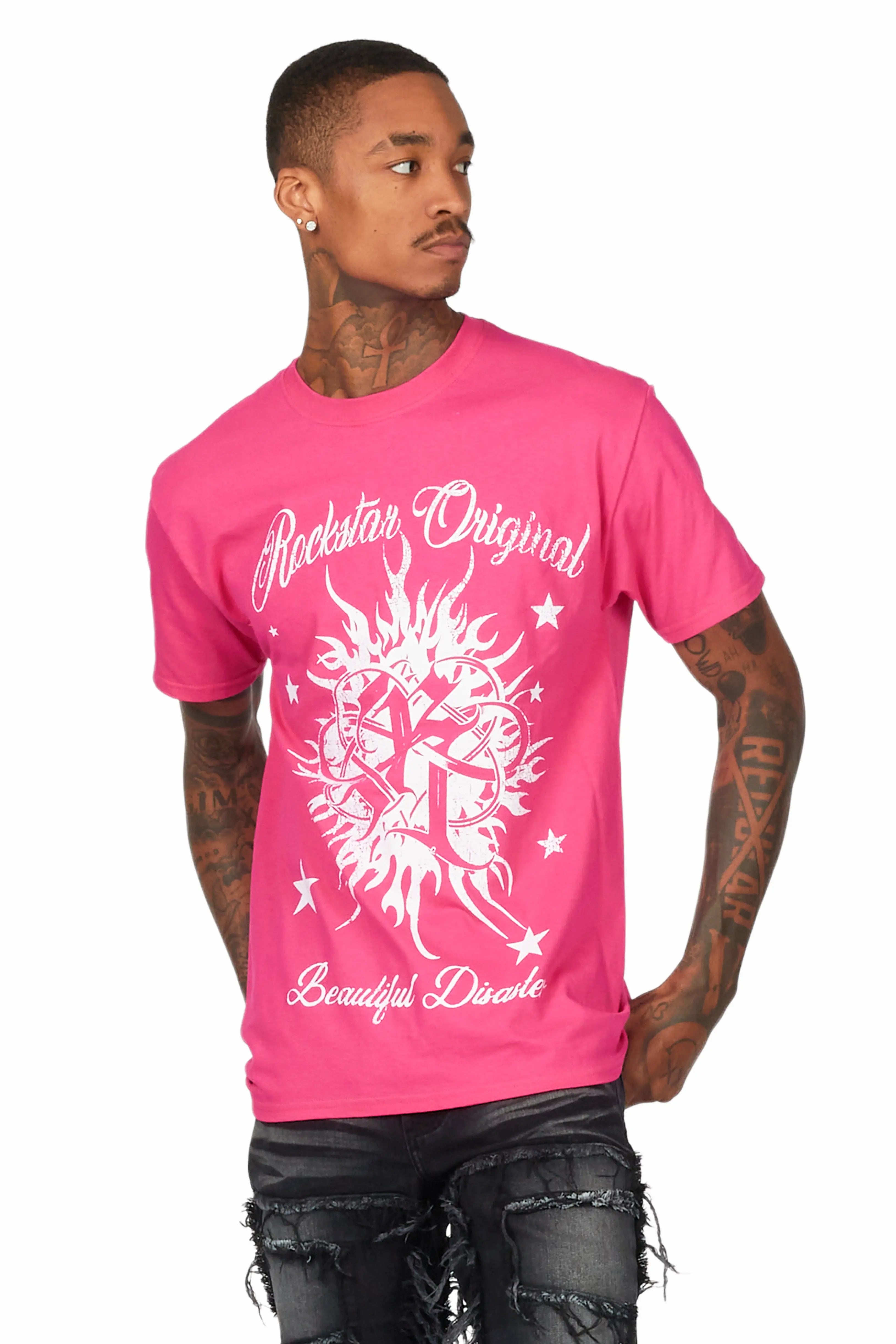 ROCKSTAR ORIGINAL T-Shirt Graphique Adal Fuchsia Stylé