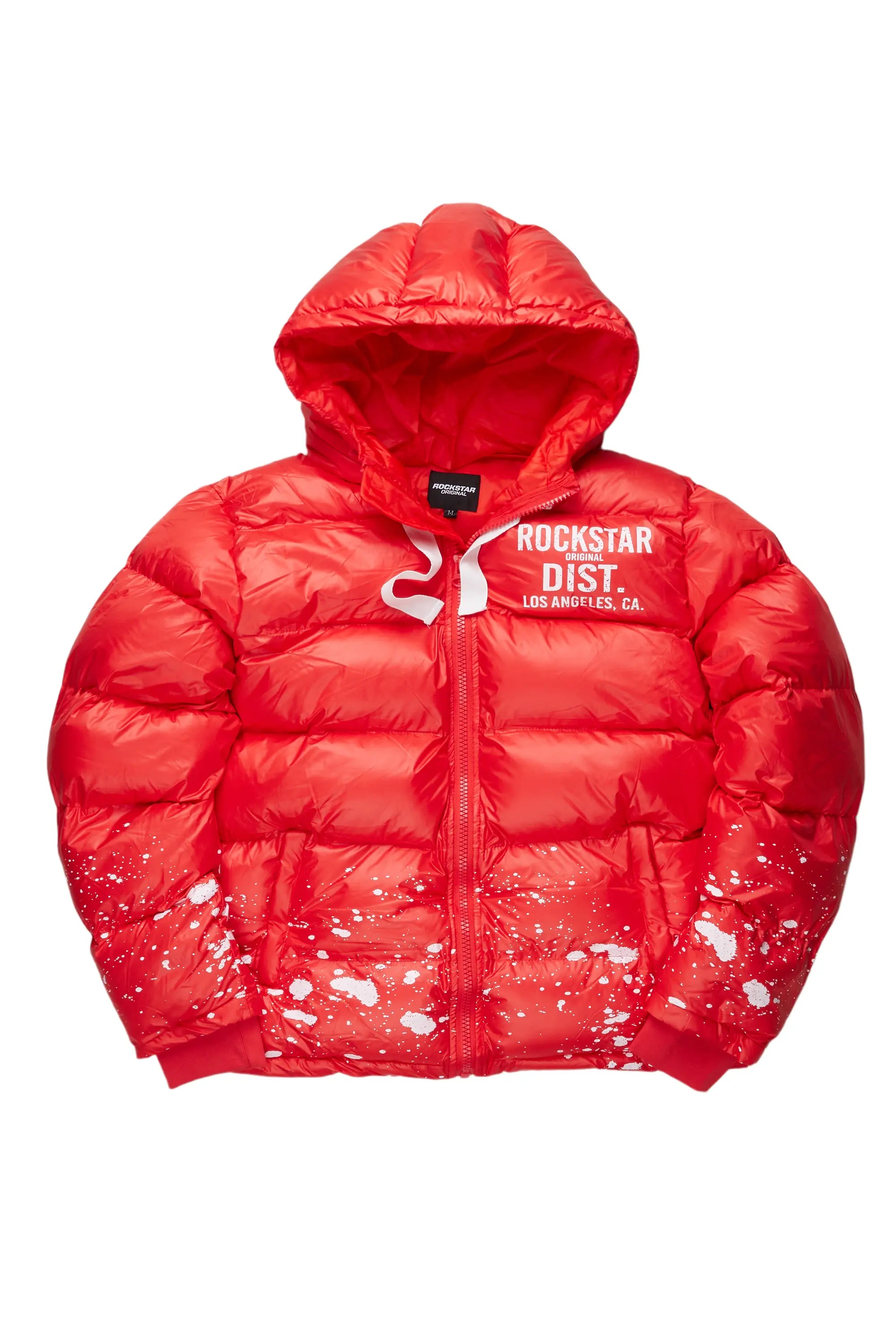 ROCKSTAR ORIGINAL Veste Doudoune Rouge Style Art Dist.