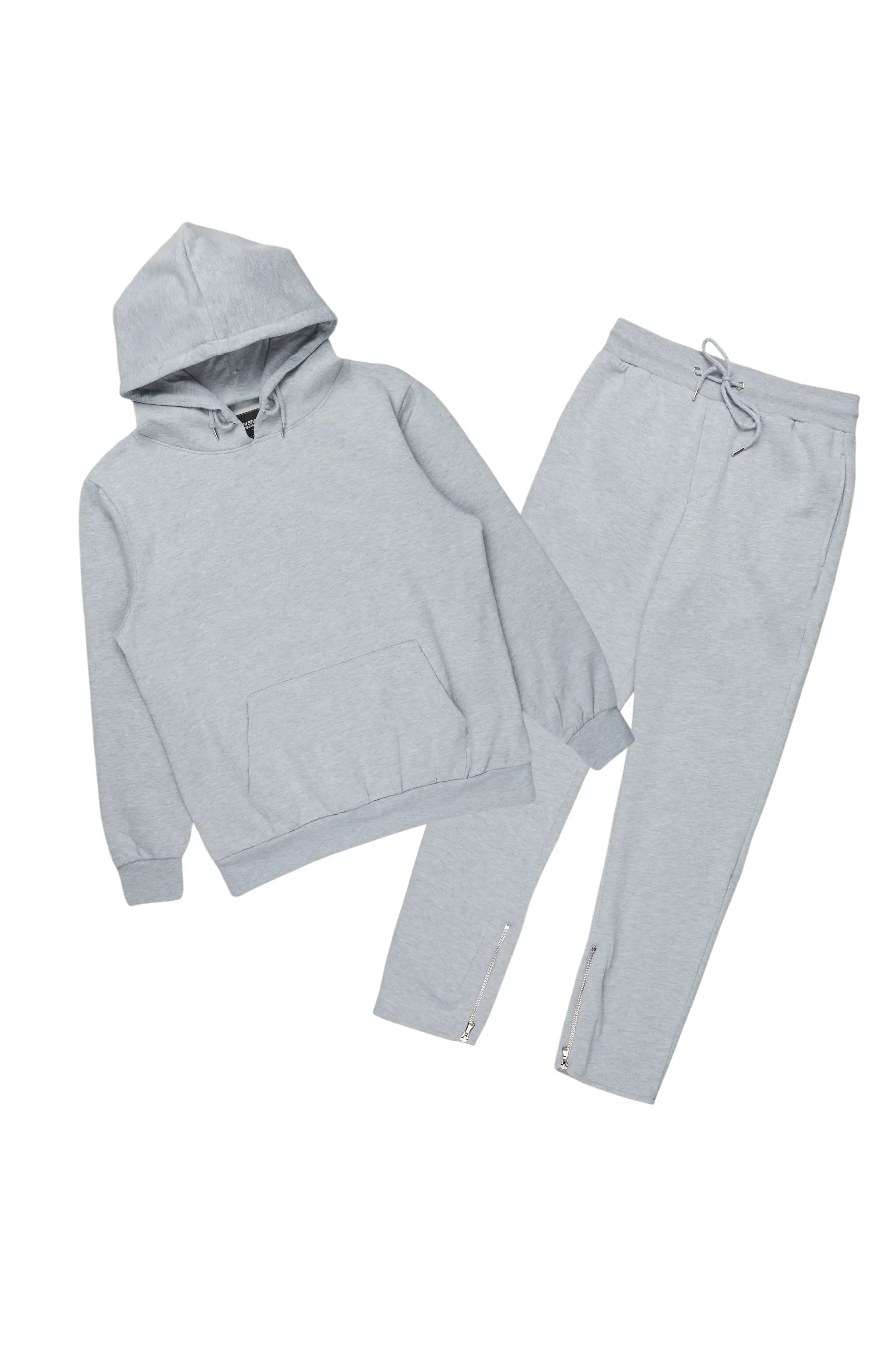 ROCKSTAR ORIGINAL Sweat capuche gris chiné & Ensemble de sport coupe slim