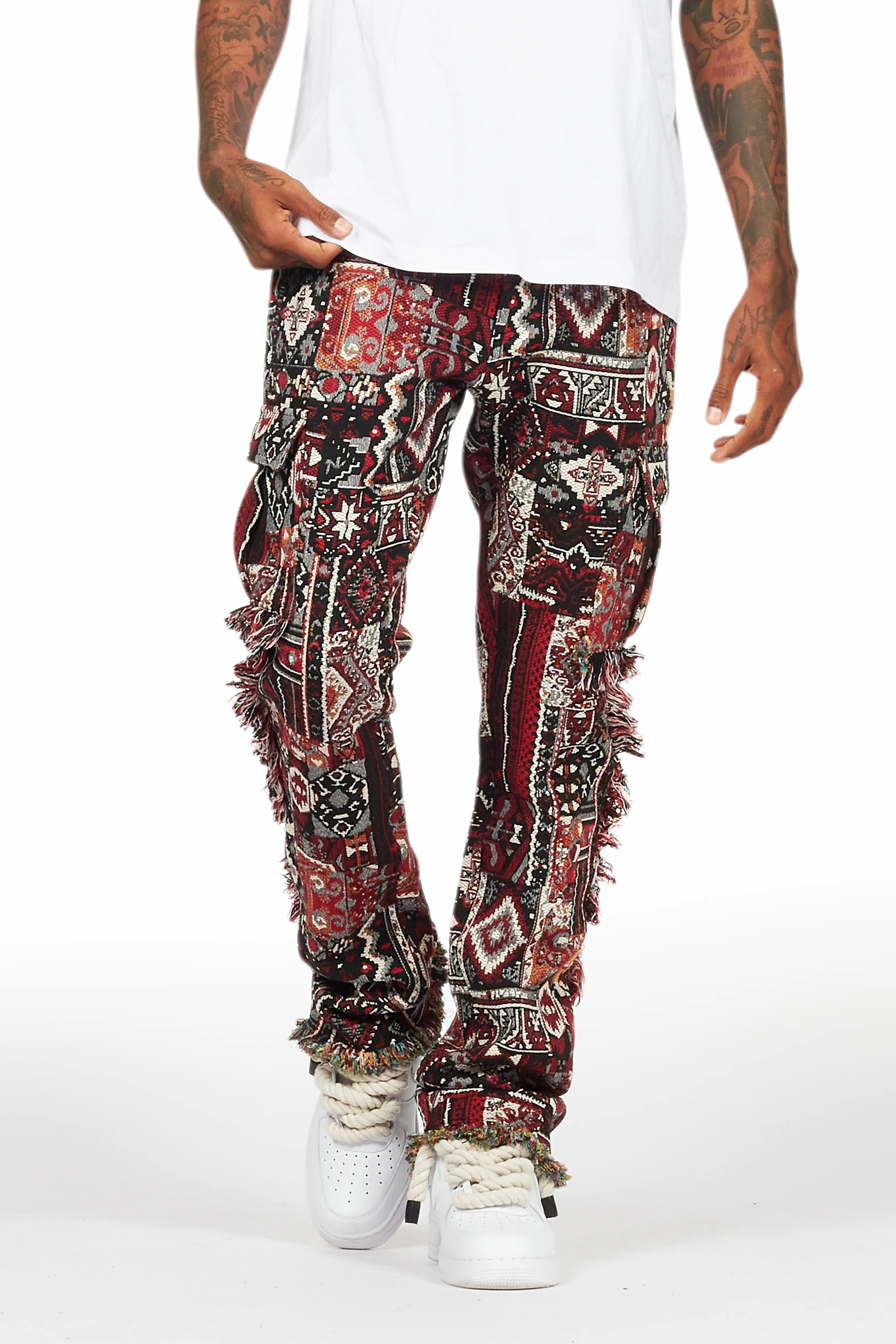 ROCKSTAR ORIGINAL Jean Évasé Slim Ayami à Motifs Noir/Multicolore