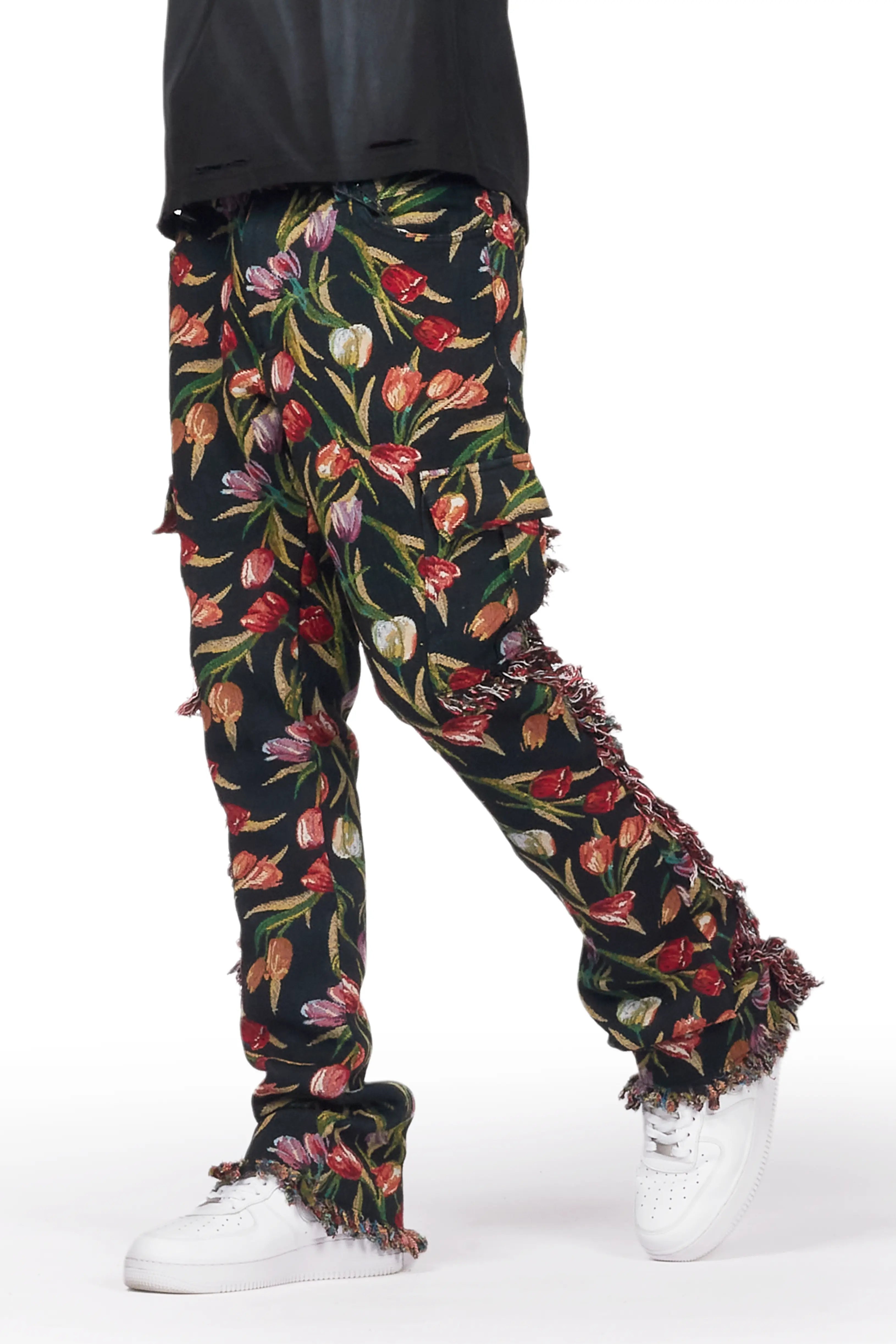 ROCKSTAR ORIGINAL Jeans Évasés Ayami Noir Coupe Slim Brodés
