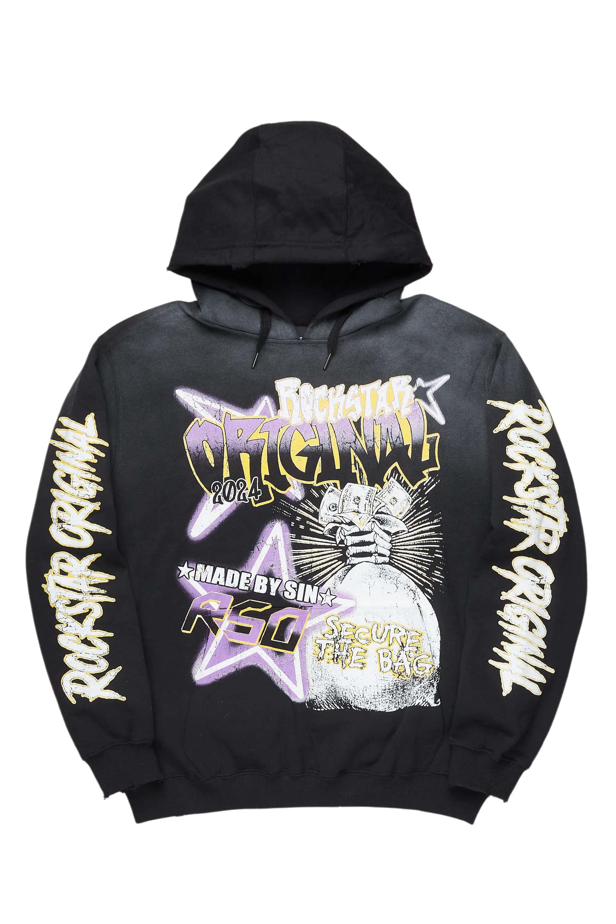 ROCKSTAR ORIGINAL Sweat à capuche graphique Amélie Noir avec détails stylisés