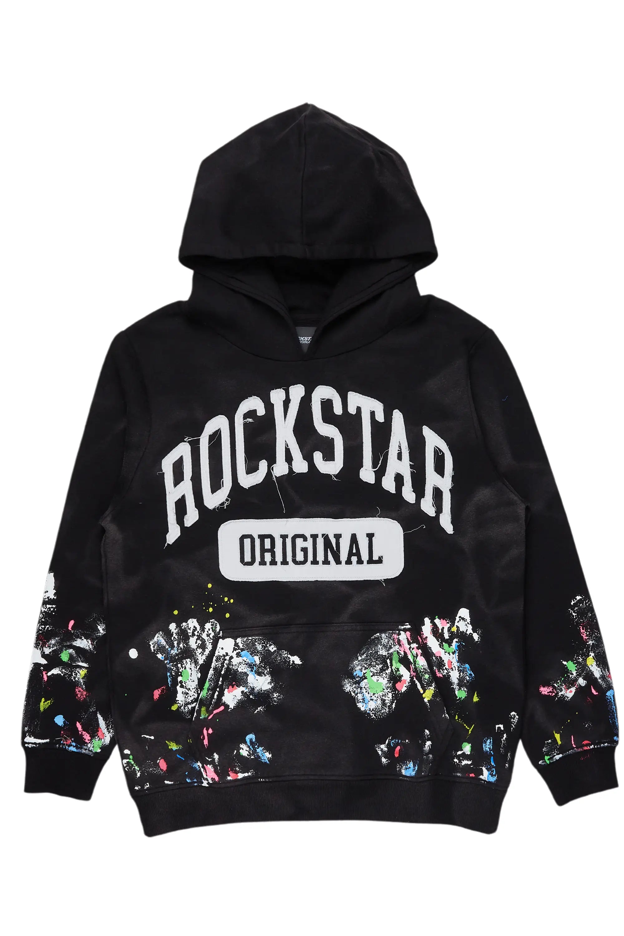 ROCKSTAR ORIGINAL Sweat à capuche artistique Balta avec motif peinture noire