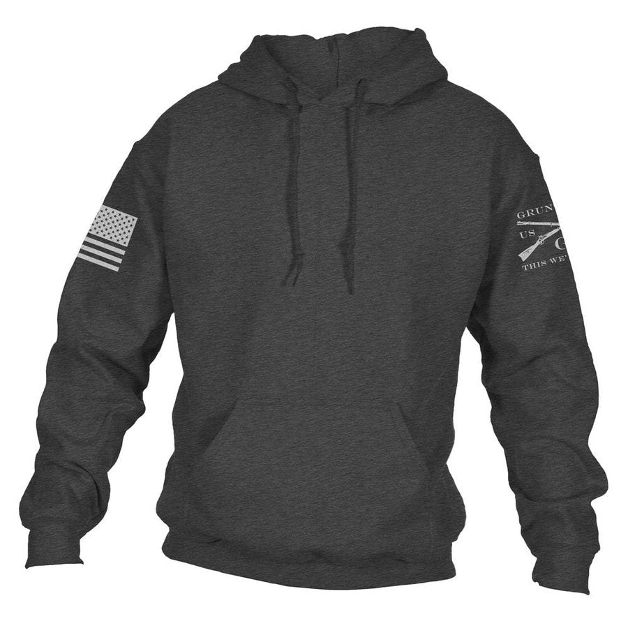 GRUNT STYLE LLC Sweat à capuche basique Gris chiné foncé Confortable & détendu