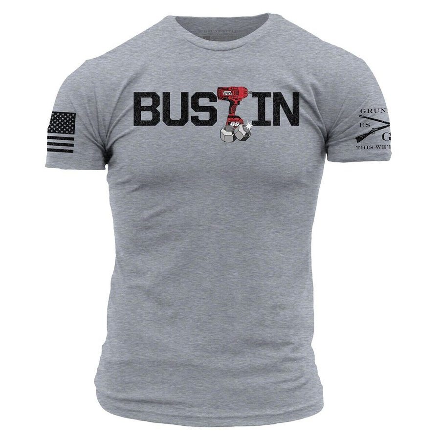 GRUNT STYLE LLC T-Shirt Bustin Lugs en Gris Chiné Foncé