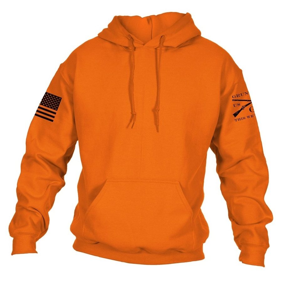 GRUNT STYLE LLC Sweat à capuche basique Orange haute visibilité