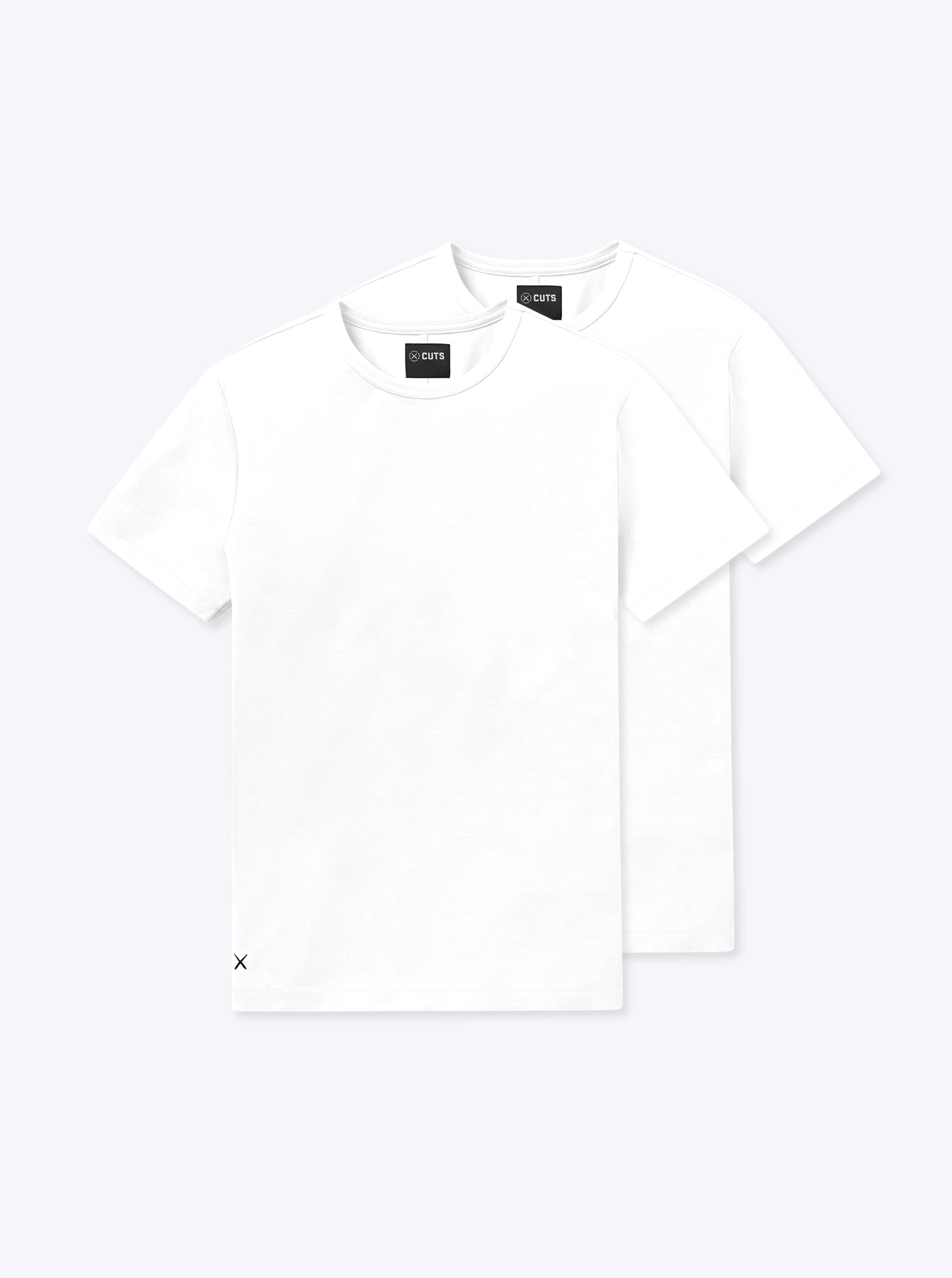 CUTS T-shirt AO Forever Lot de 2 | Blanc Coupe ajustée signature PYCA Pro®