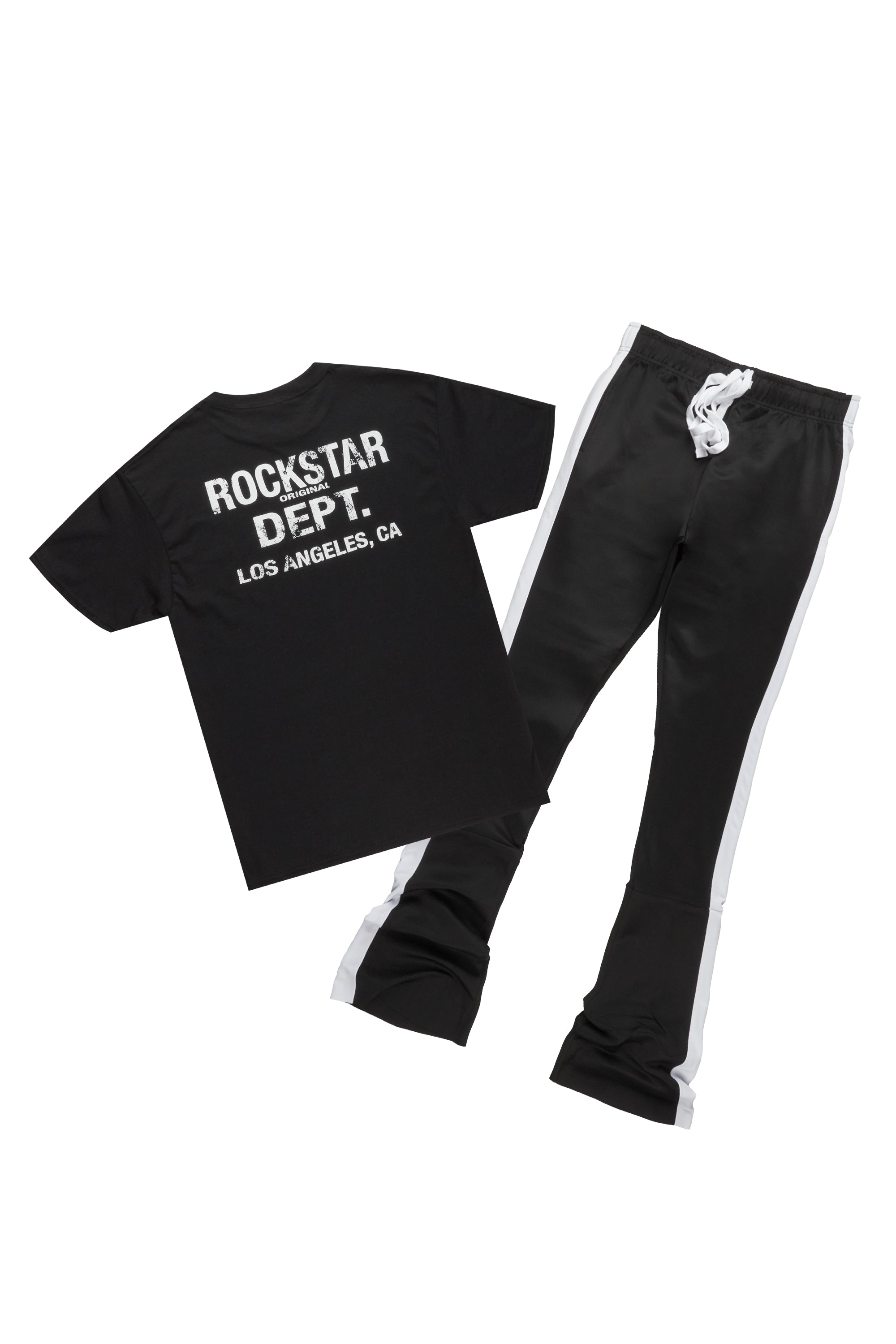 ROCKSTAR ORIGINAL T-Shirt Noir Alana et Ensemble Super Stacked