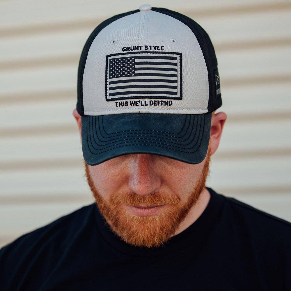 GRUNT STYLE LLC Casquette Drapeau Vétéran Gris Foncé