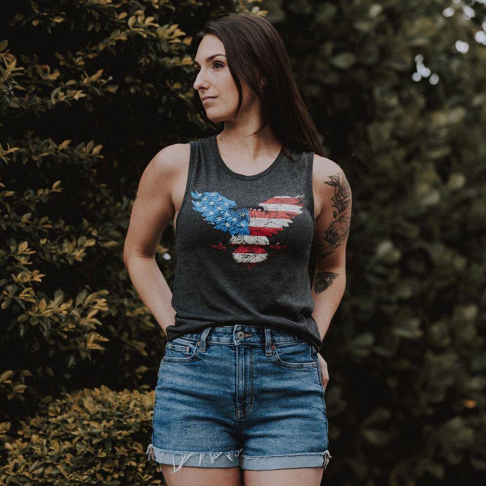 GRUNT STYLE LLC T-shirt décontracté quotidien Freagle pour femme Gris chiné foncé