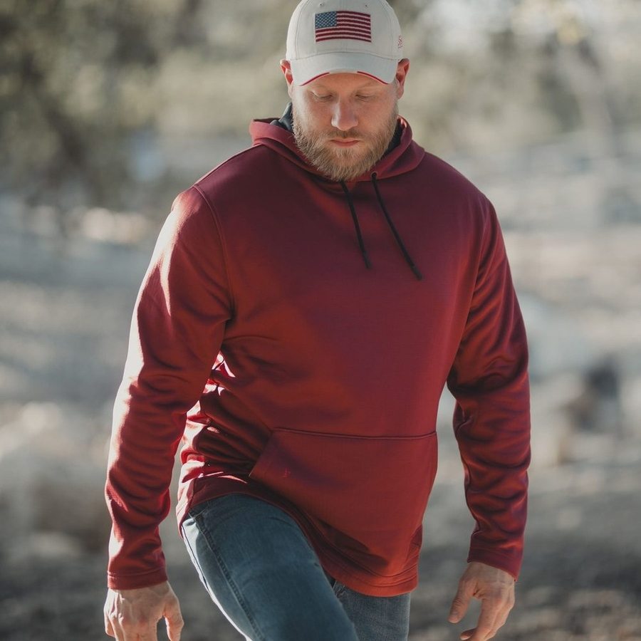 GRUNT STYLE LLC Pull à capuche texturé pour homme Prune vineux