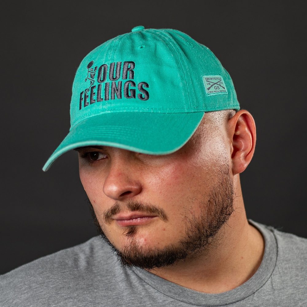 GRUNT STYLE LLC Casquette Dad "On s'en fout de tes états d'âme" Aqua