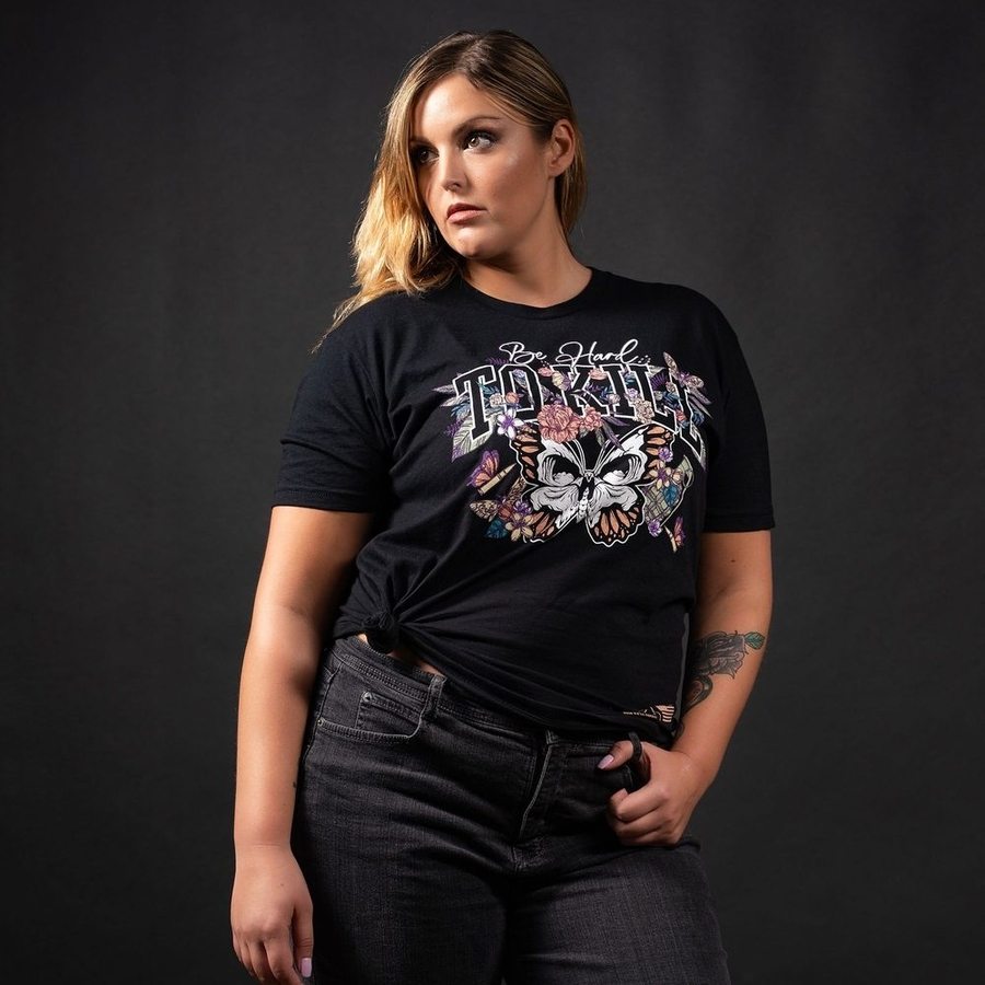 GRUNT STYLE LLC T-Shirt Boyfriend Anti-Fatigue Pour Femme Noir Intense