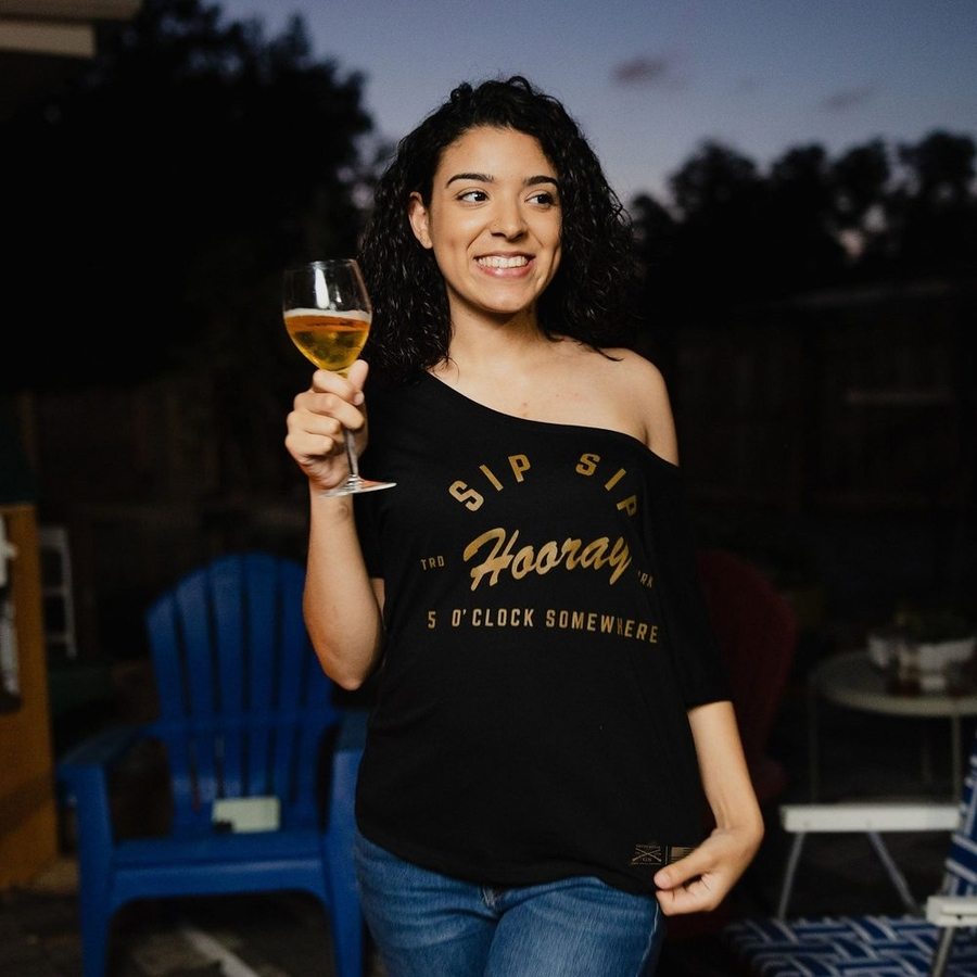 GRUNT STYLE LLC T-shirt décontracté femme "Célébration Festive" Noir