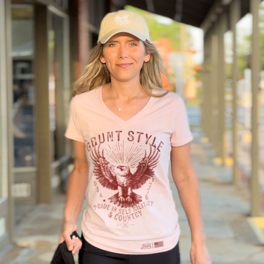GRUNT STYLE LLC Décolleté en V Éthos Eagle pour Femme Rose Poudré