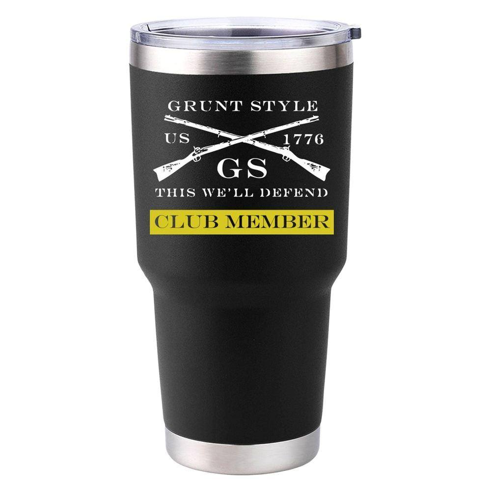 GRUNT STYLE LLC Gourde isotherme 20 oz en acier inoxydable Modèle exclusif Club Member