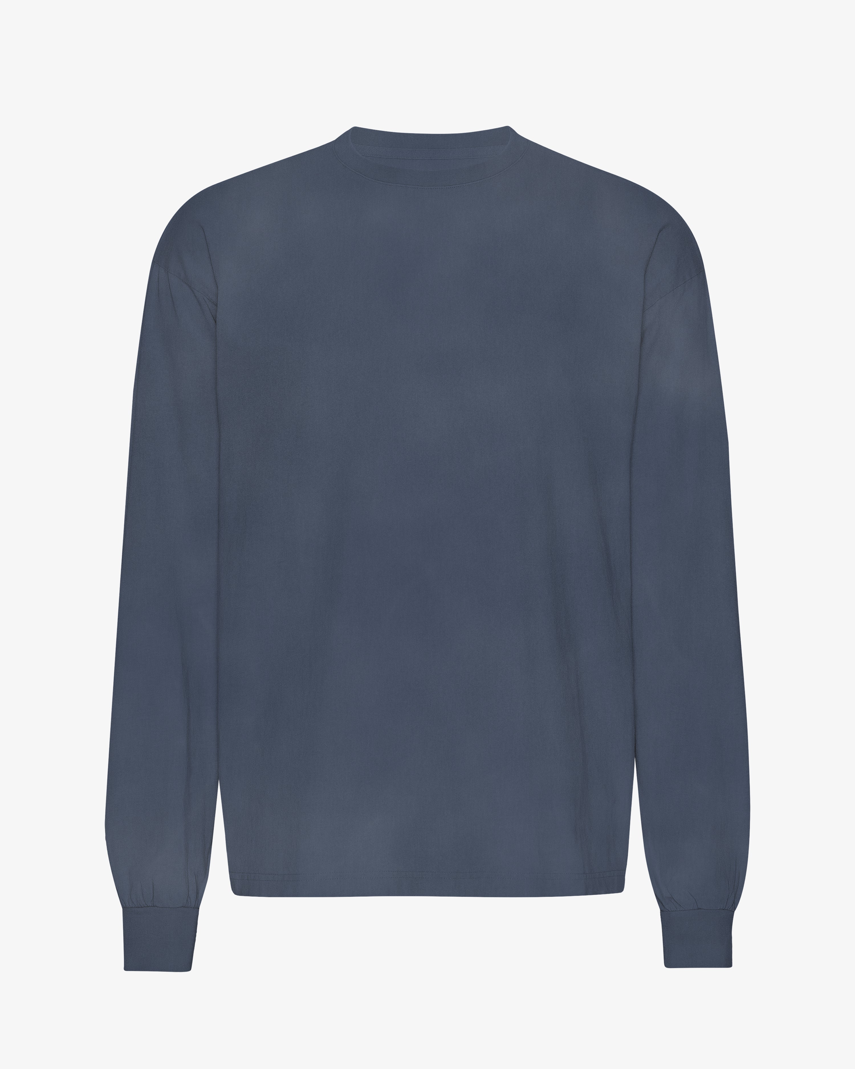 COLORFUL STANDARD T-Shirt à manches longues oversize en coton bio Bleu Neptune, confortable et durable