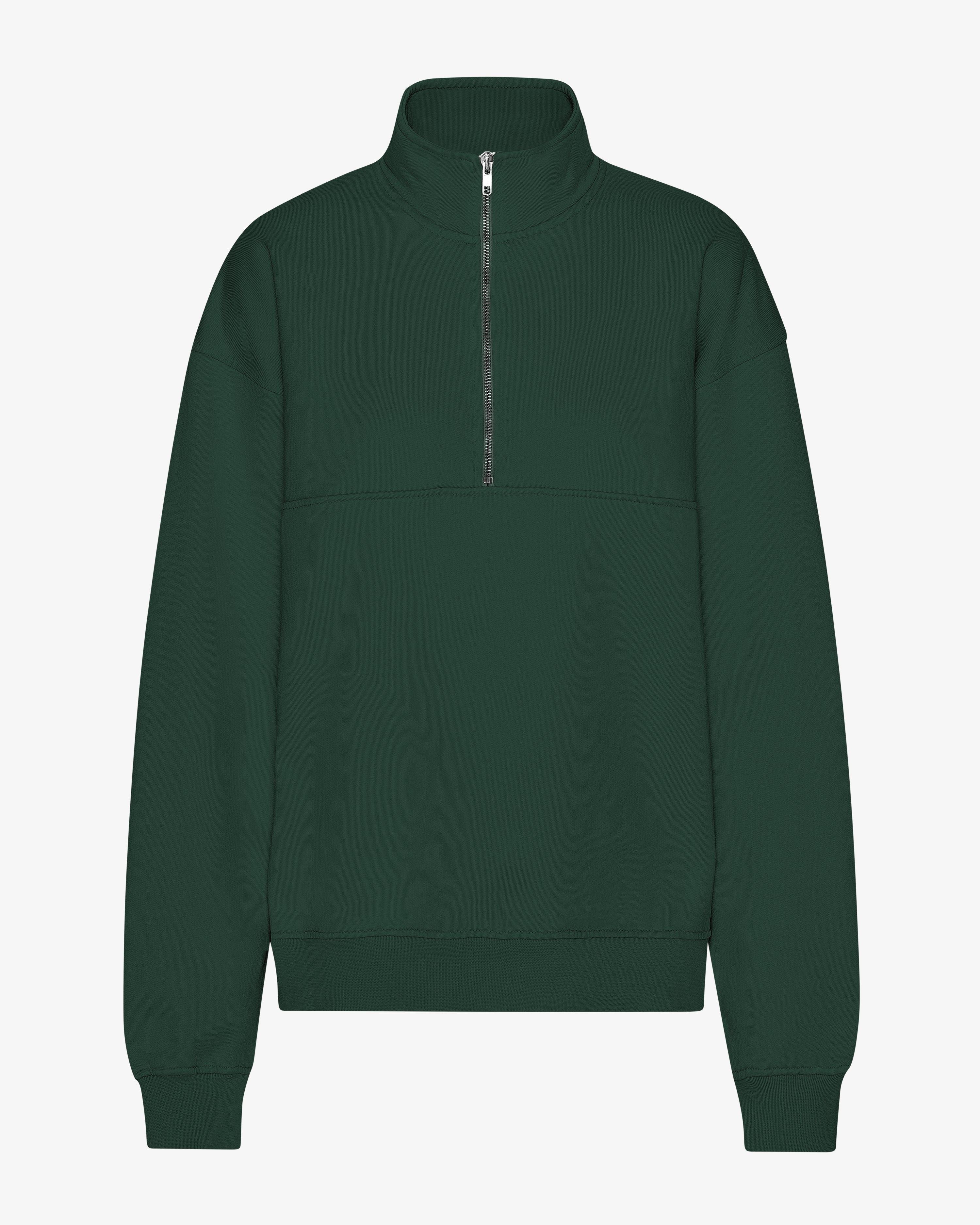 COLORFUL STANDARD Pull Quart-Zip Biologique Vert Émeraude Découvrez le confort organique