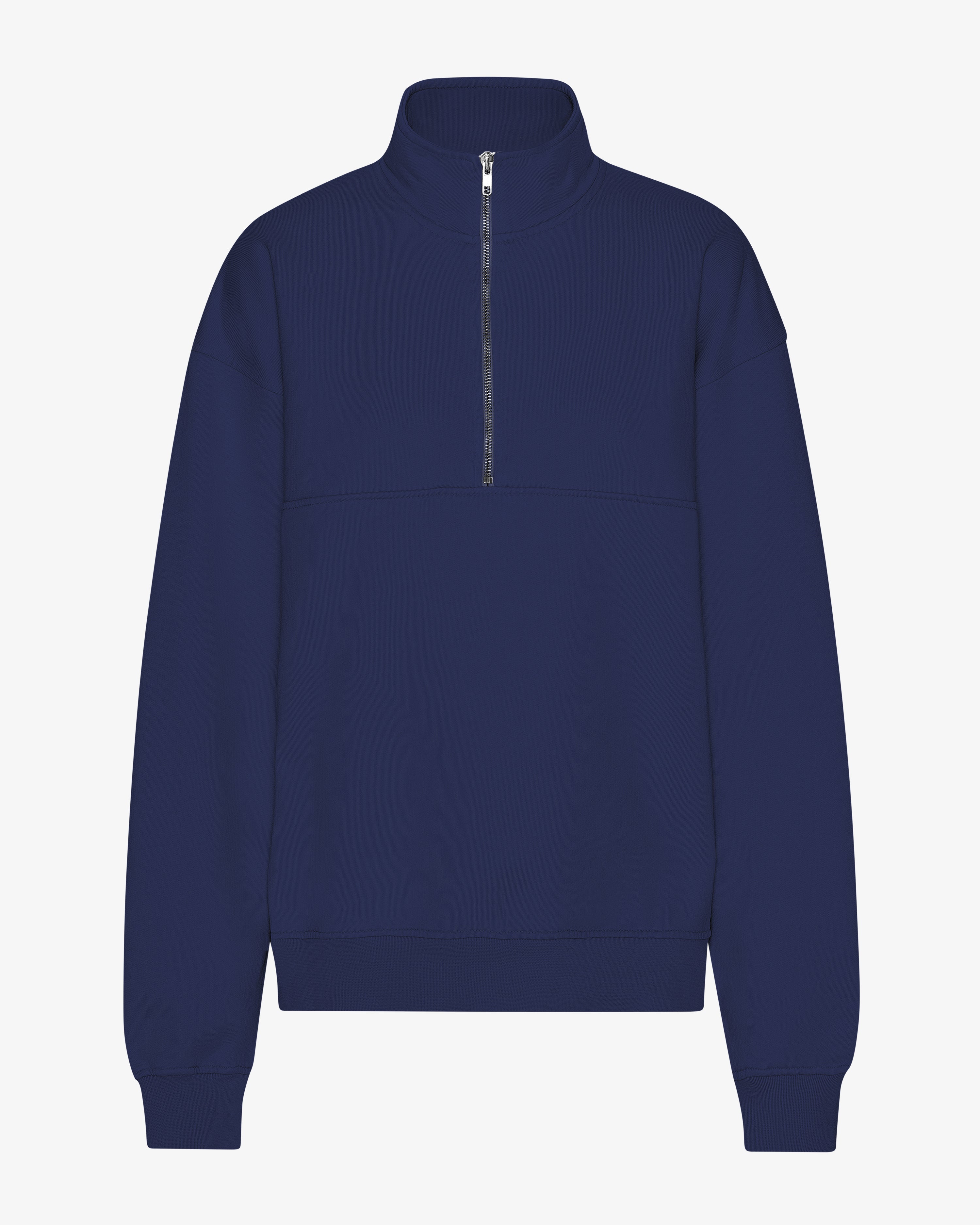 COLORFUL STANDARD Pull-Over Bio à Col Montant Bleu Marin