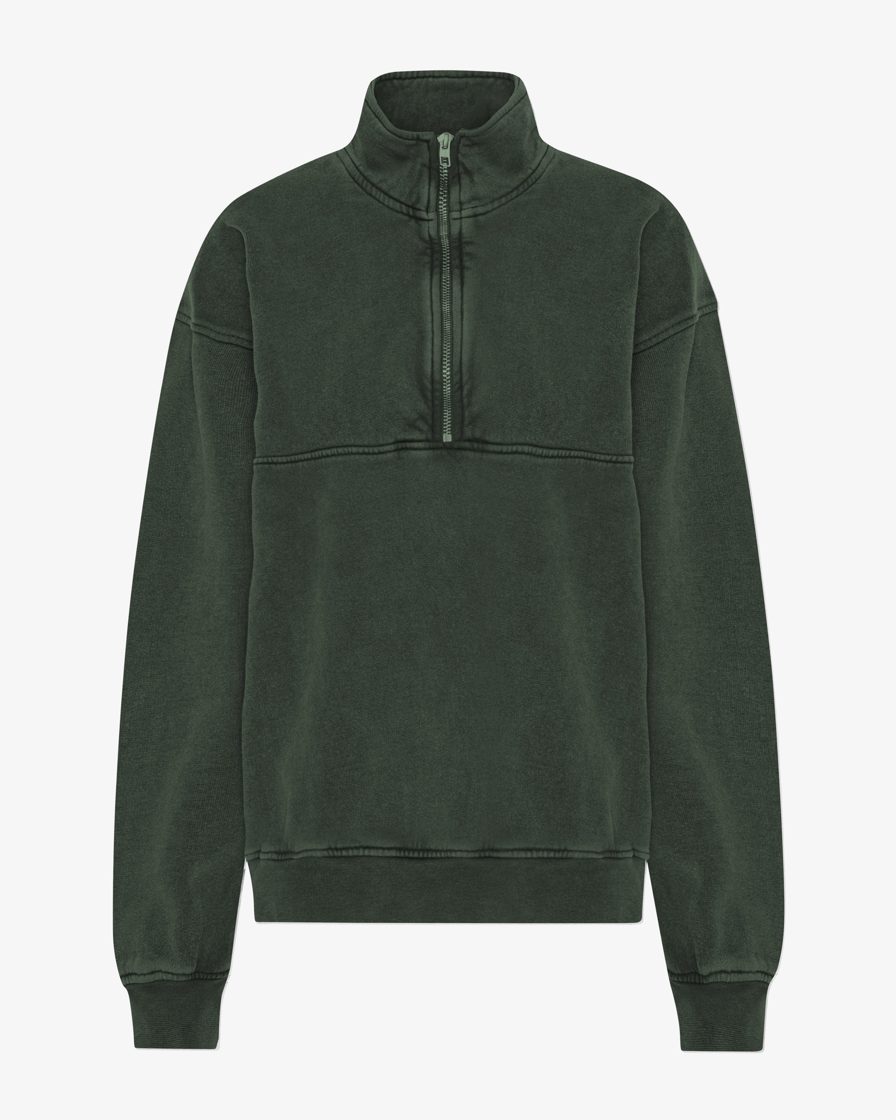 COLORFUL STANDARD Pull-over bio à col zippé Forêt Minérale Nocturne