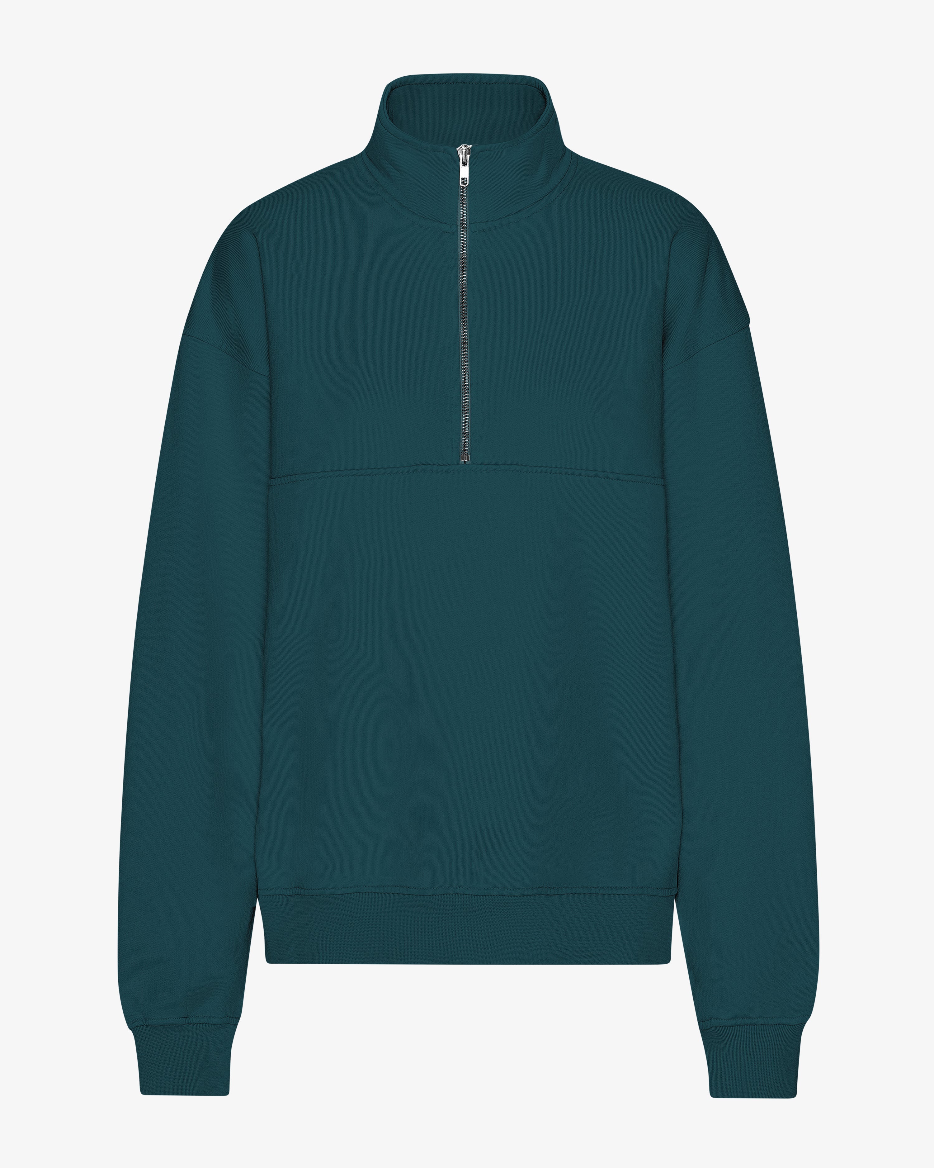 COLORFUL STANDARD Pull Bio à demi-fermeture Vert Océan