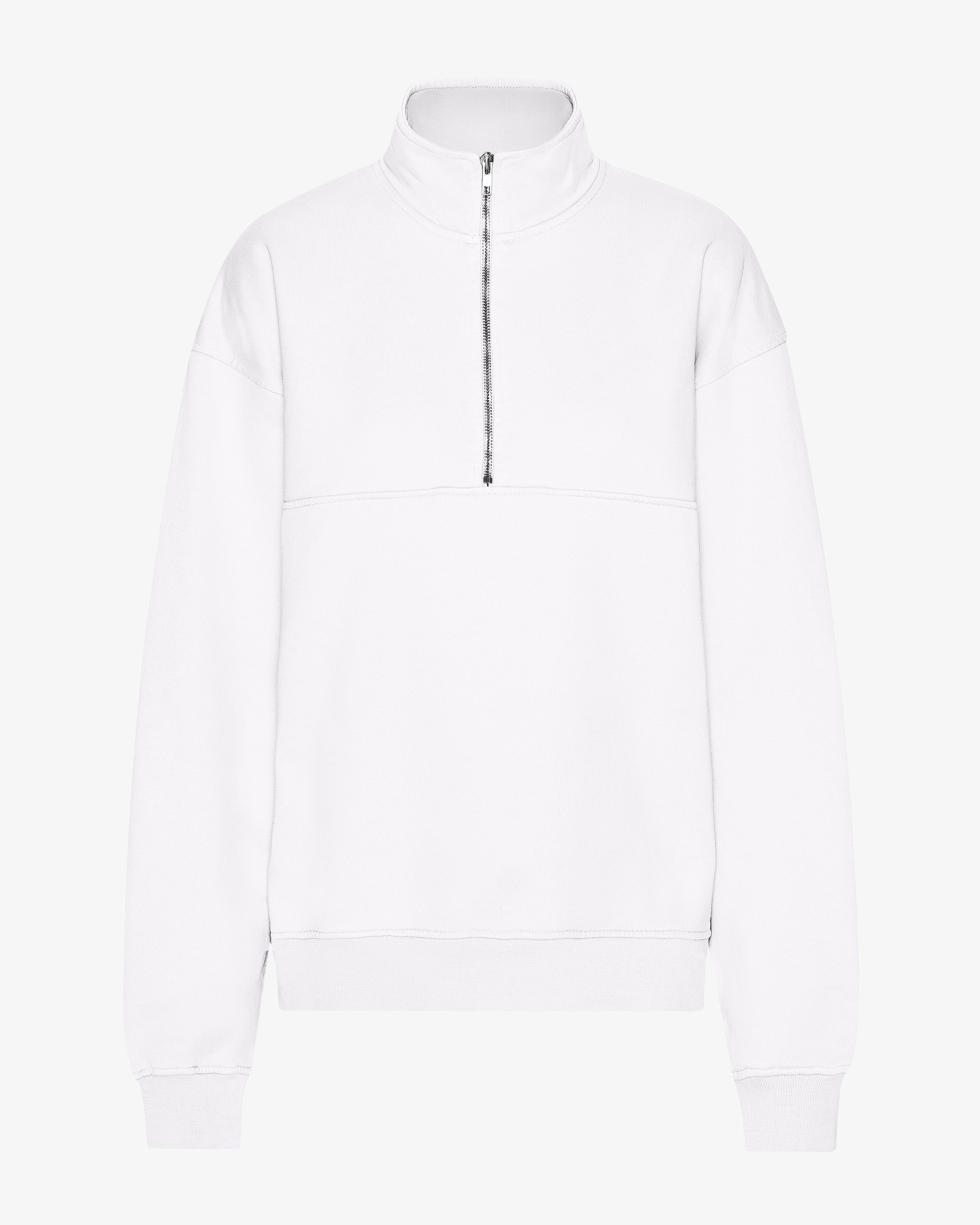 COLORFUL STANDARD Pull-over en coton bio à col montant Blanc optique