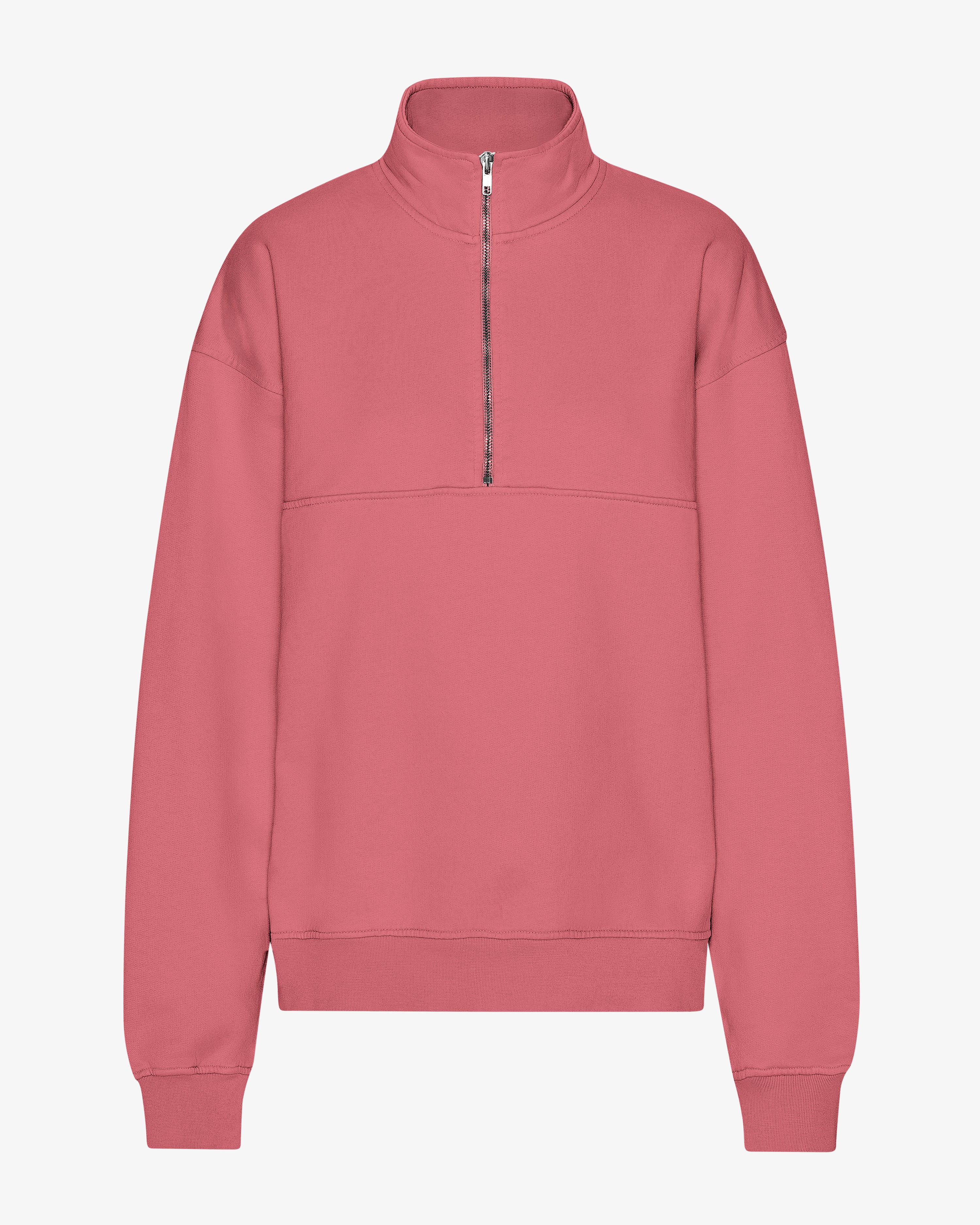 COLORFUL STANDARD Pull-over col roulé bio Framboise rosé vibrante