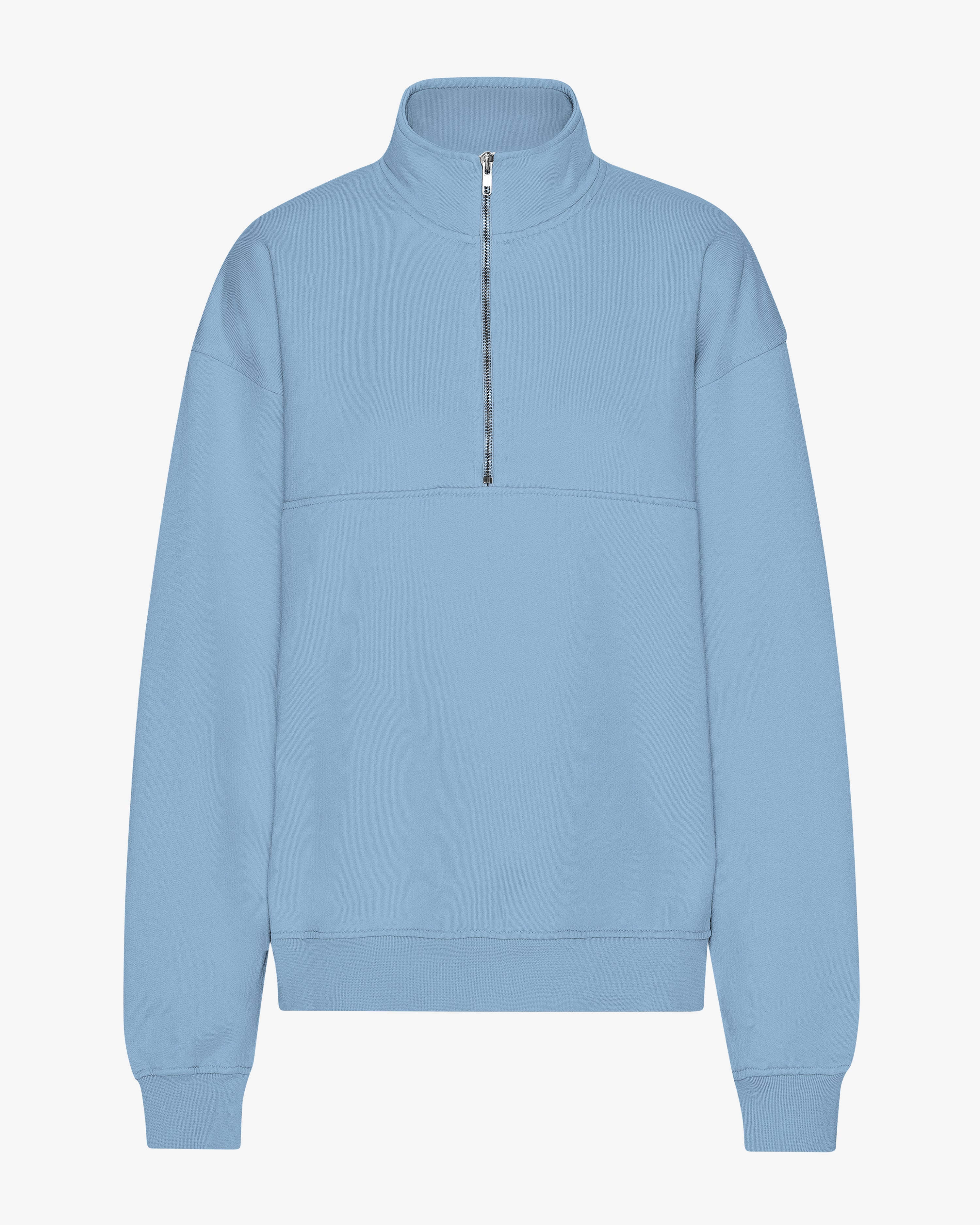 COLORFUL STANDARD Douchard en coton bio à col montant Bleu Littoral