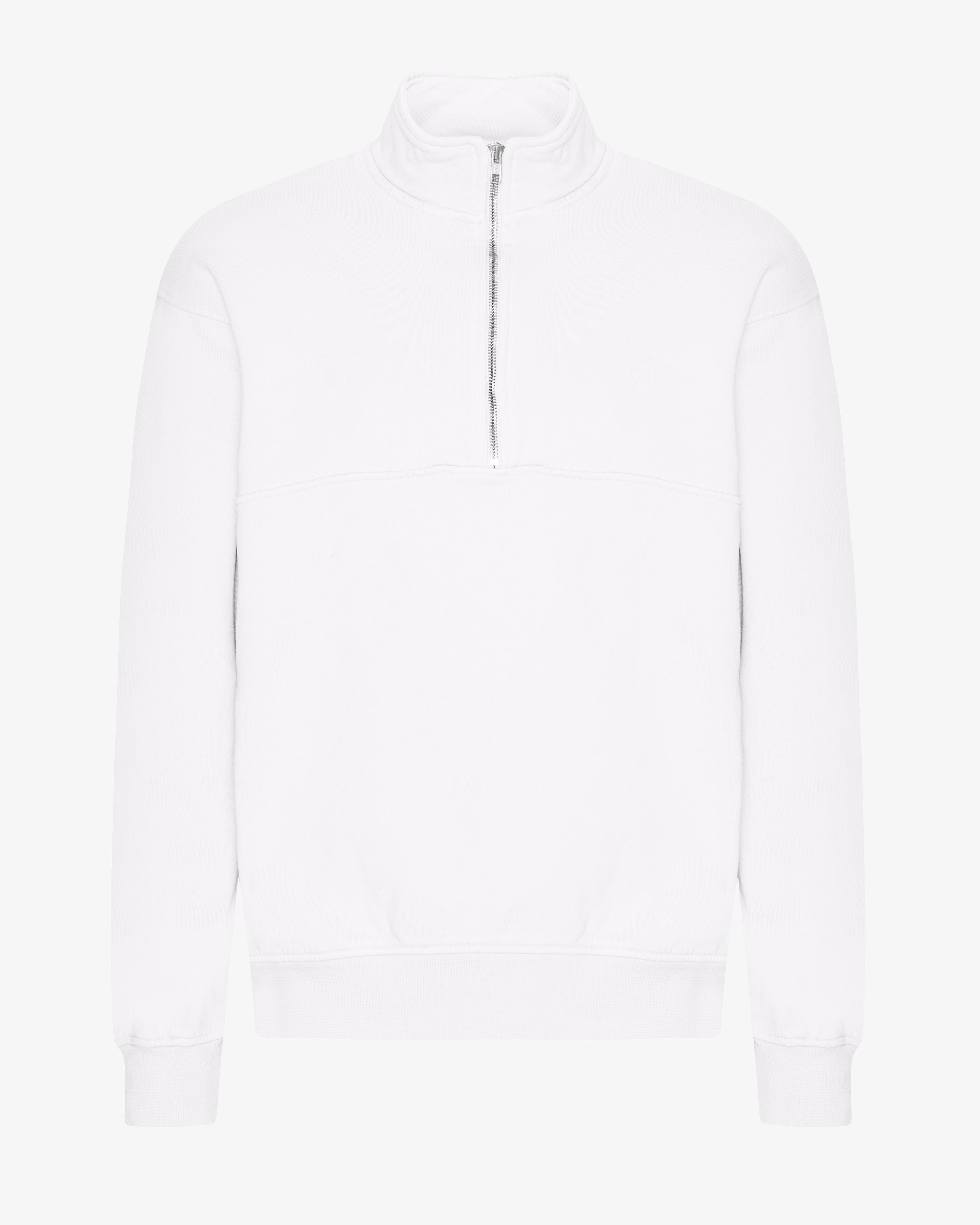 COLORFUL STANDARD Pull Bio à Col Zippé Blanc Lumineux