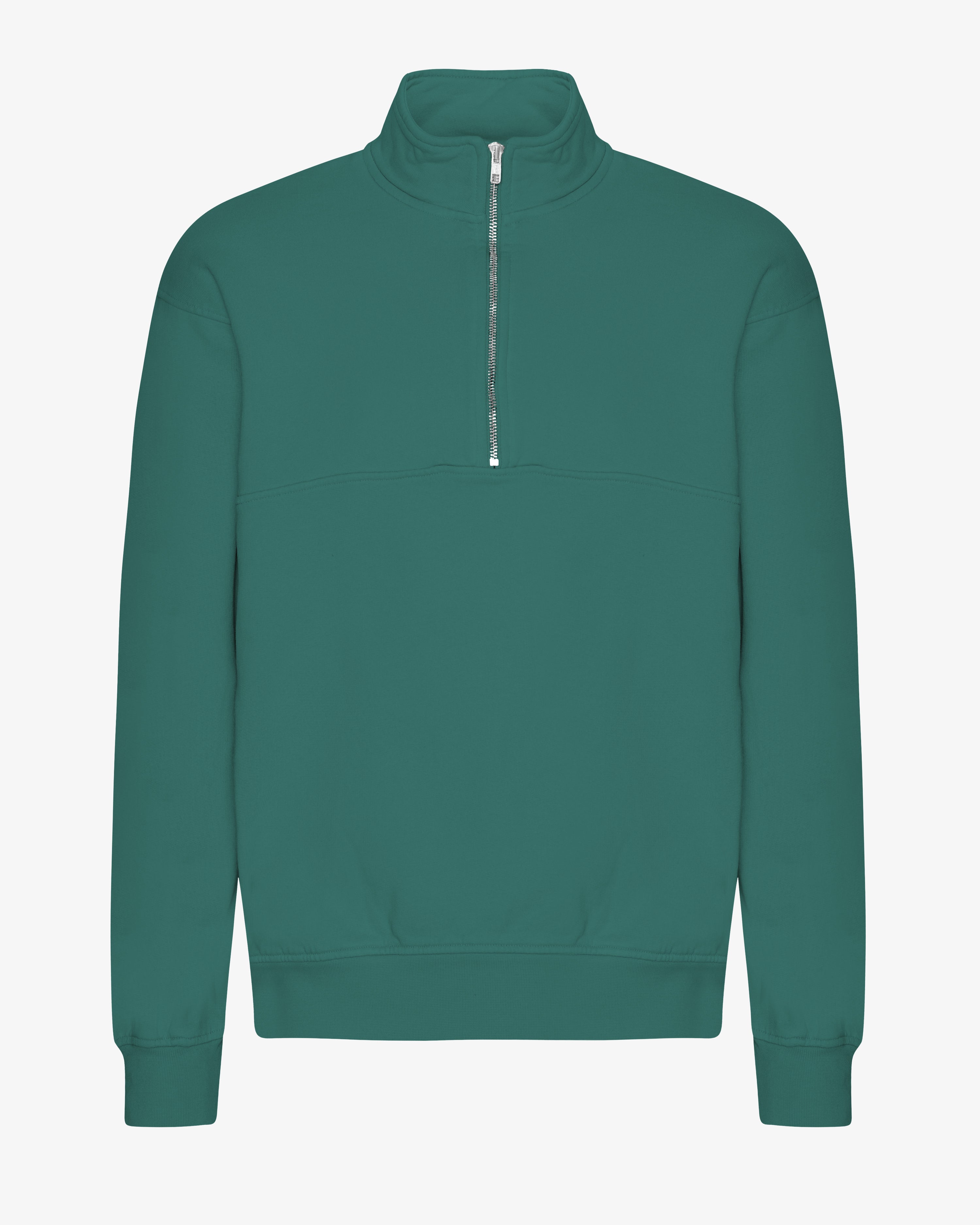 COLORFUL STANDARD Pull en maille bio à col ras-du-cou vert sapin