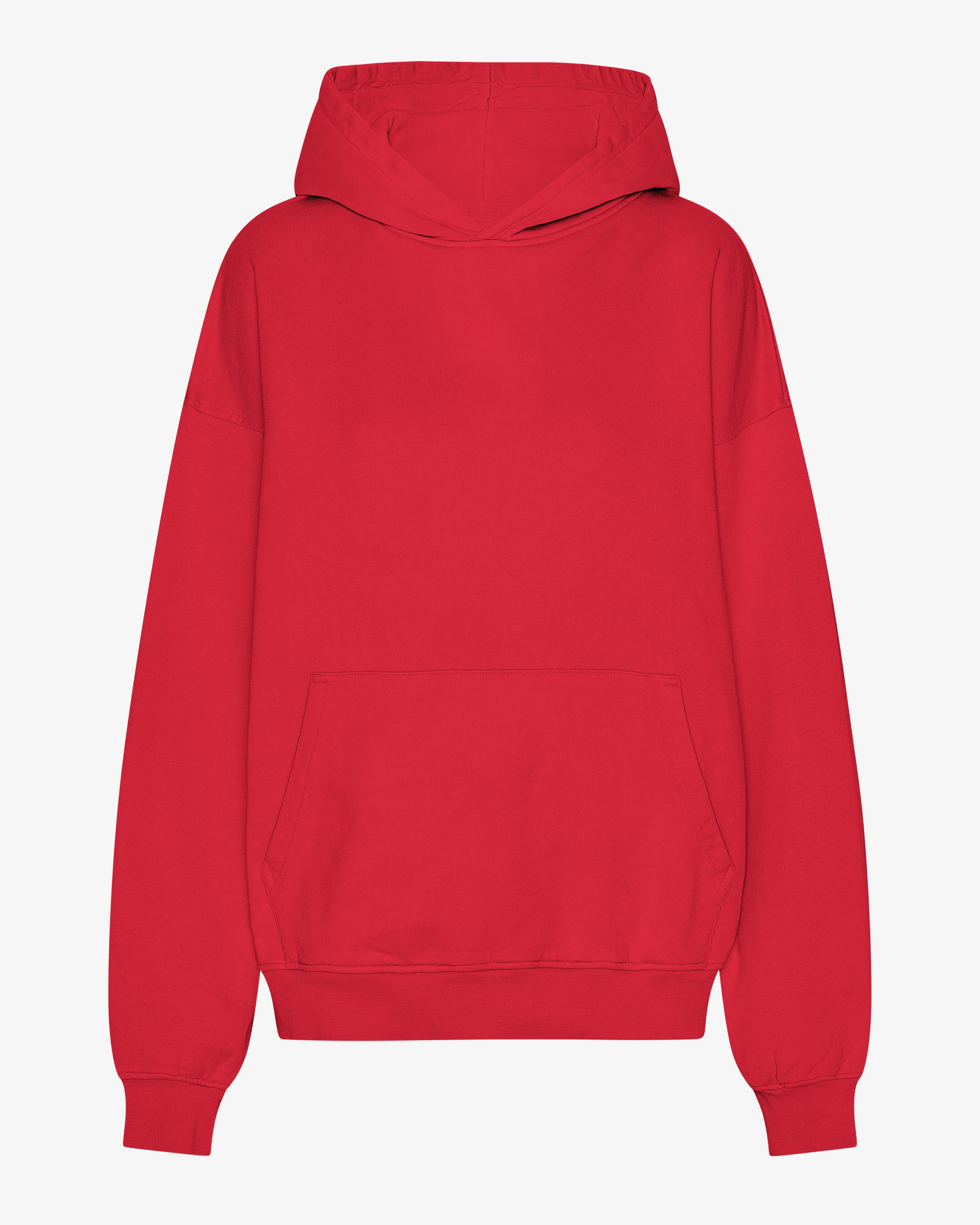 COLORFUL STANDARD Hood Bio Oversized avec capuche Rouge Écarlate Profond
