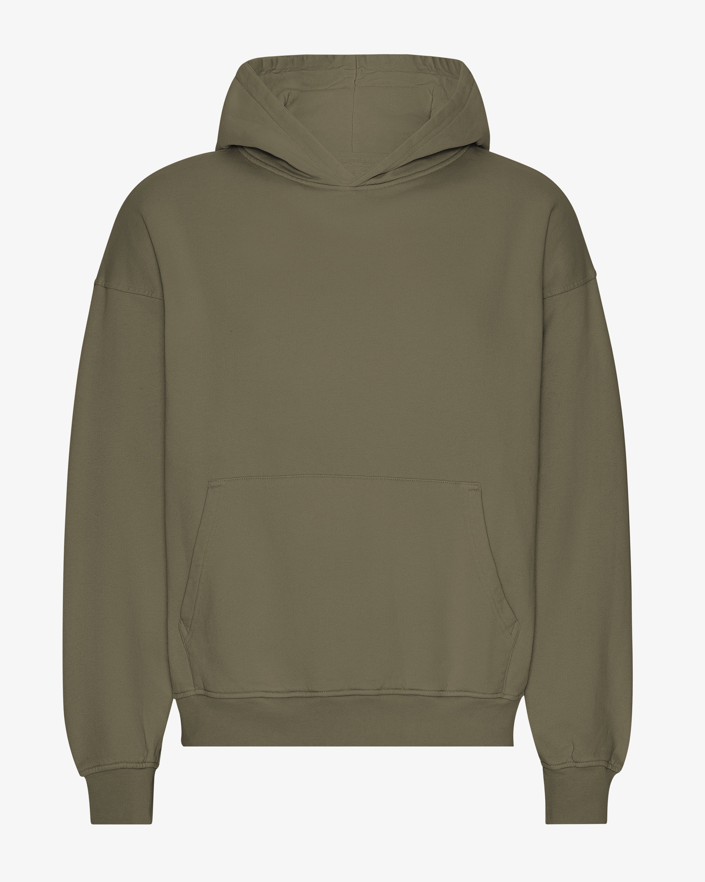 COLORFUL STANDARD Pull en coton bio oversize Vert olive poudré