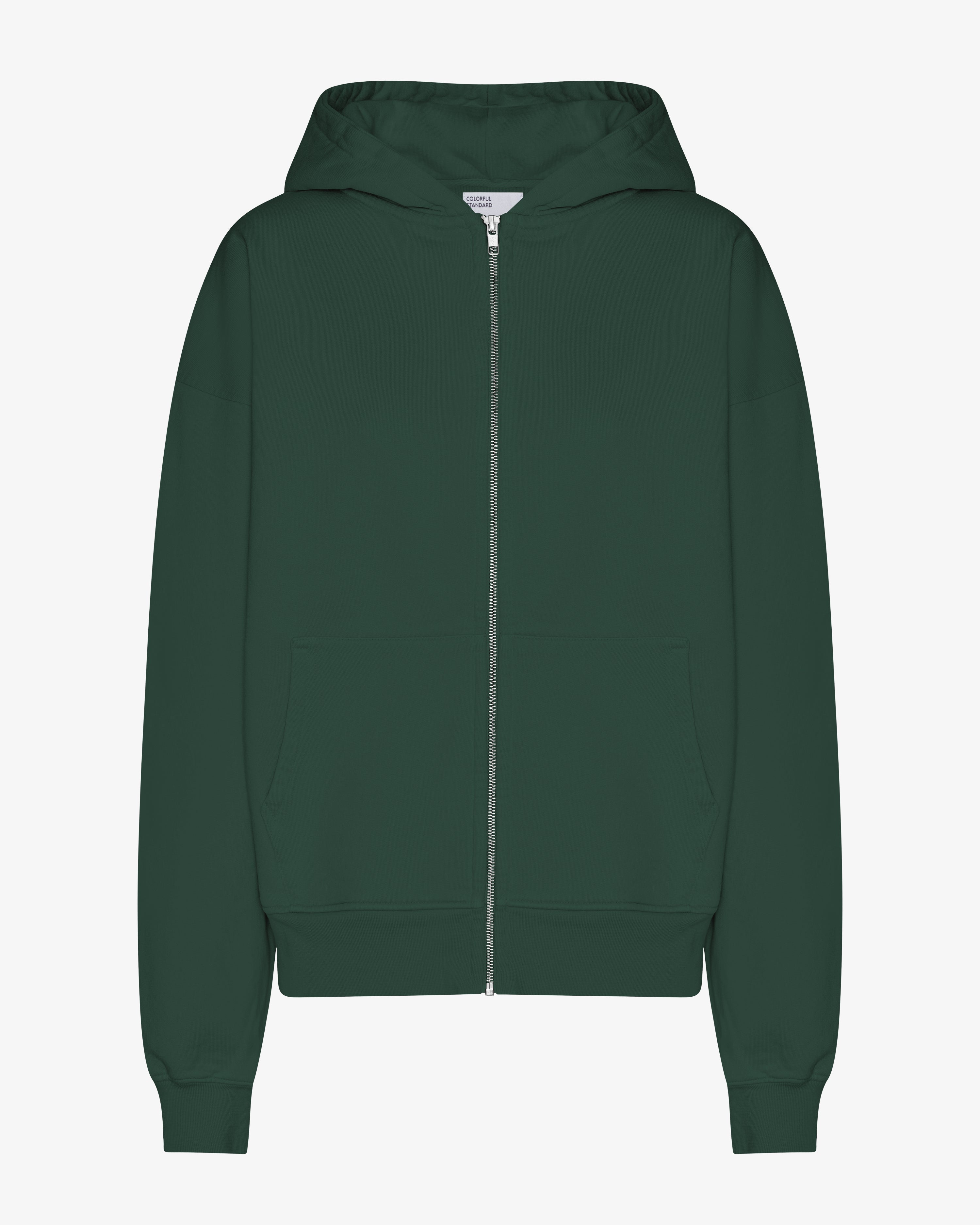 COLORFUL STANDARD Pull capuche bio oversize zippé Vert émeraude intense