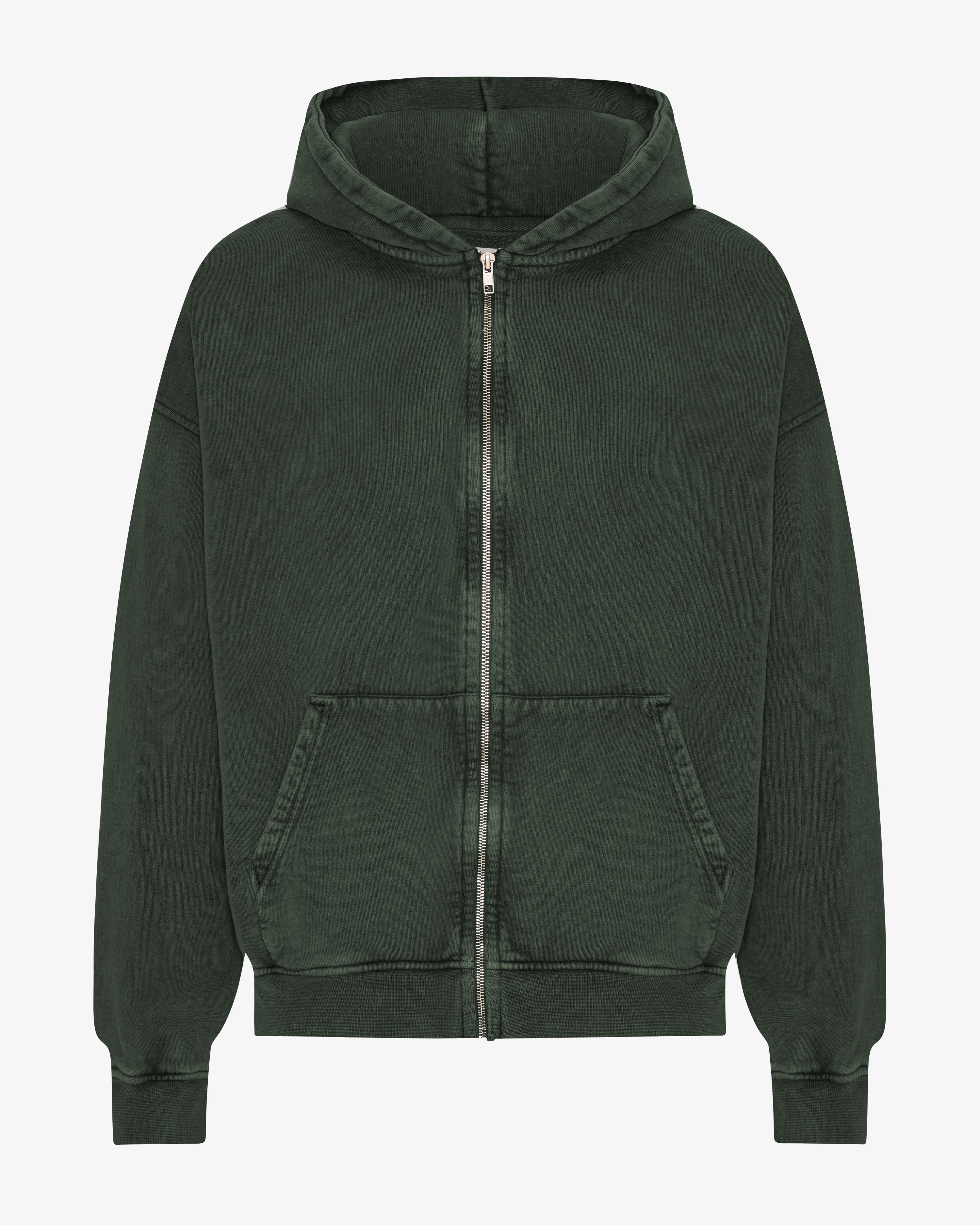 COLORFUL STANDARD Pull à capuche bio oversize zippé Forêt Nocturne