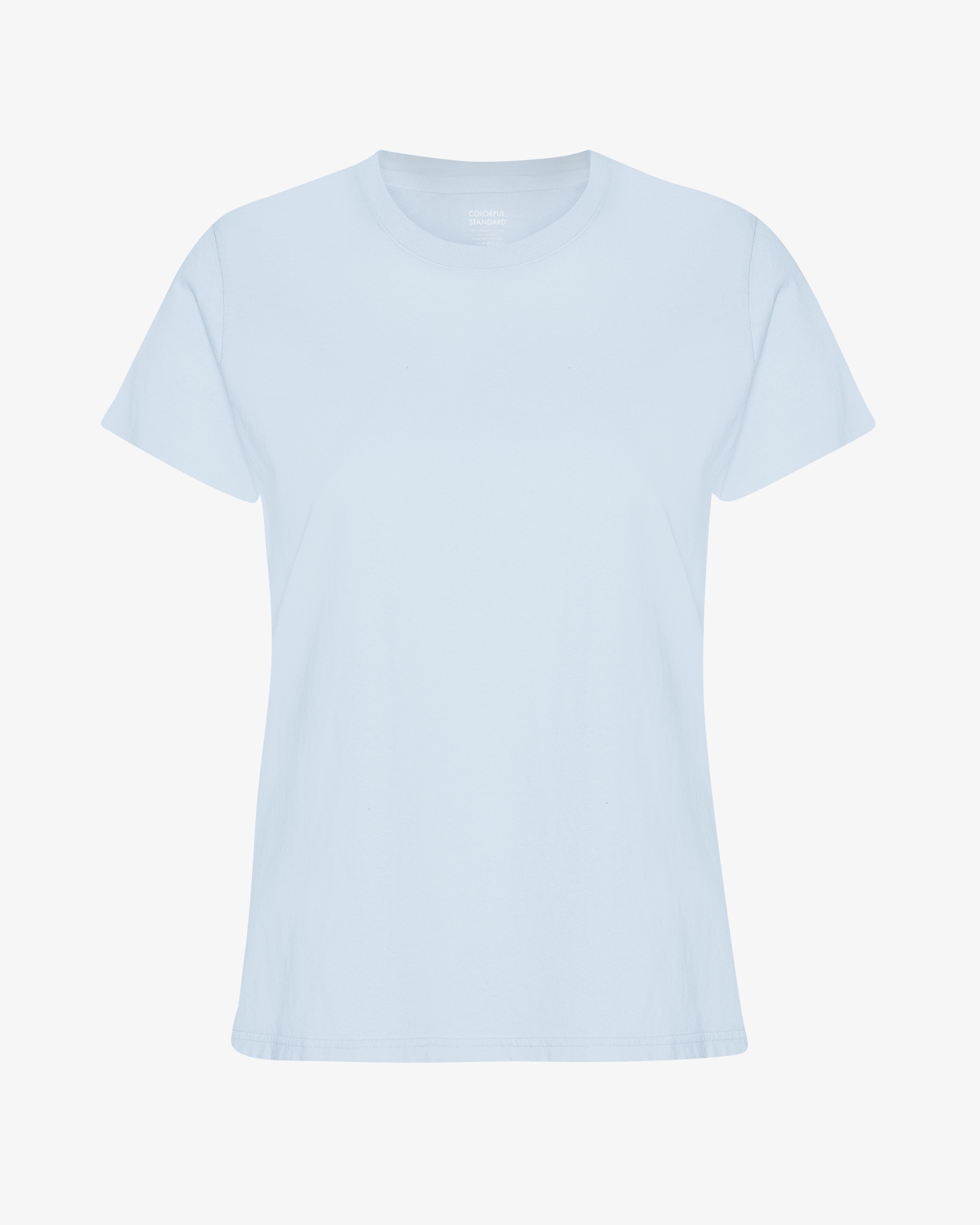 COLORFUL STANDARD T-Shirt Femme Léger en Coton Bio Bleu Glacier