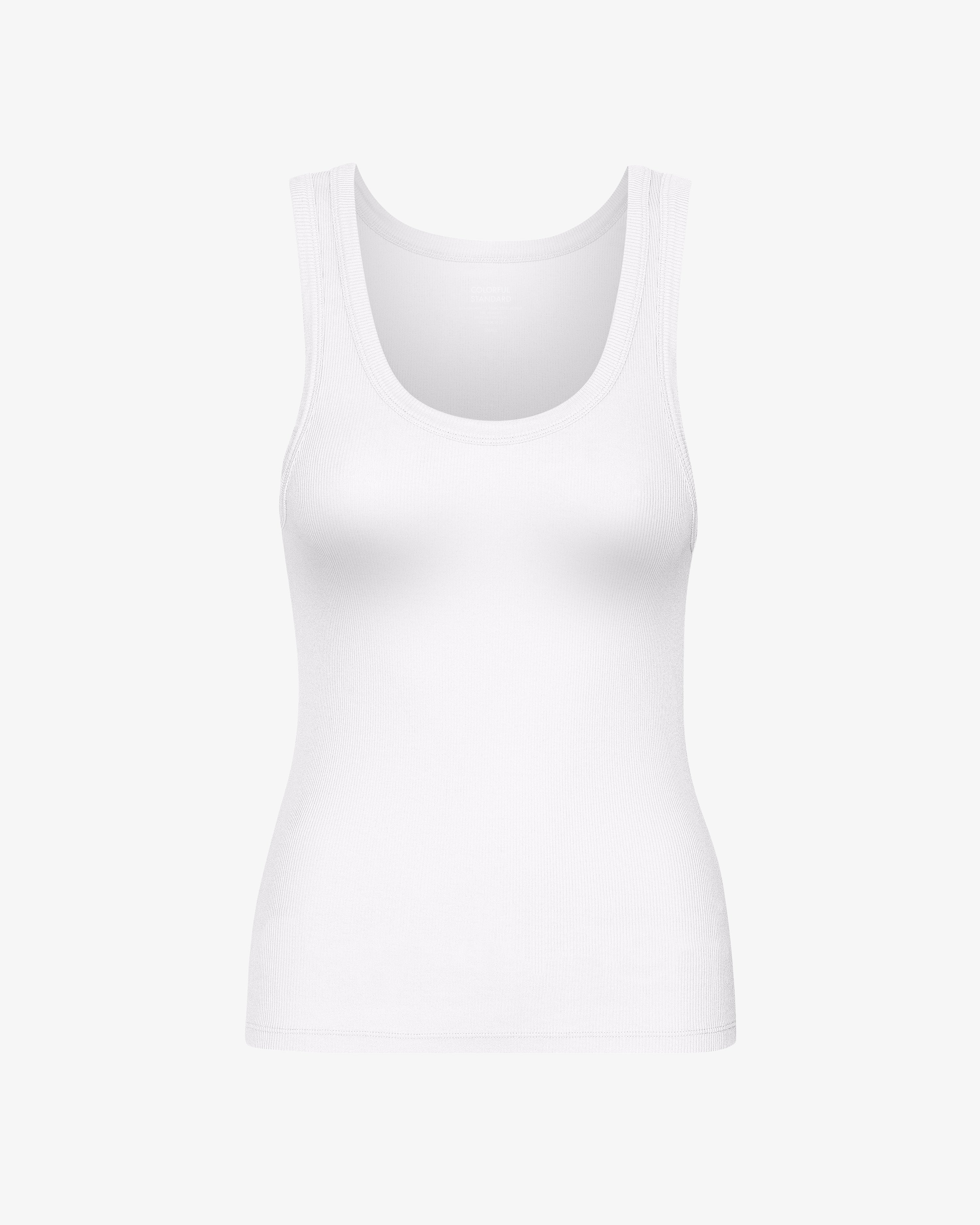 COLORFUL STANDARD Débardeur Côtelé Bio Femme Blanc Immaculé