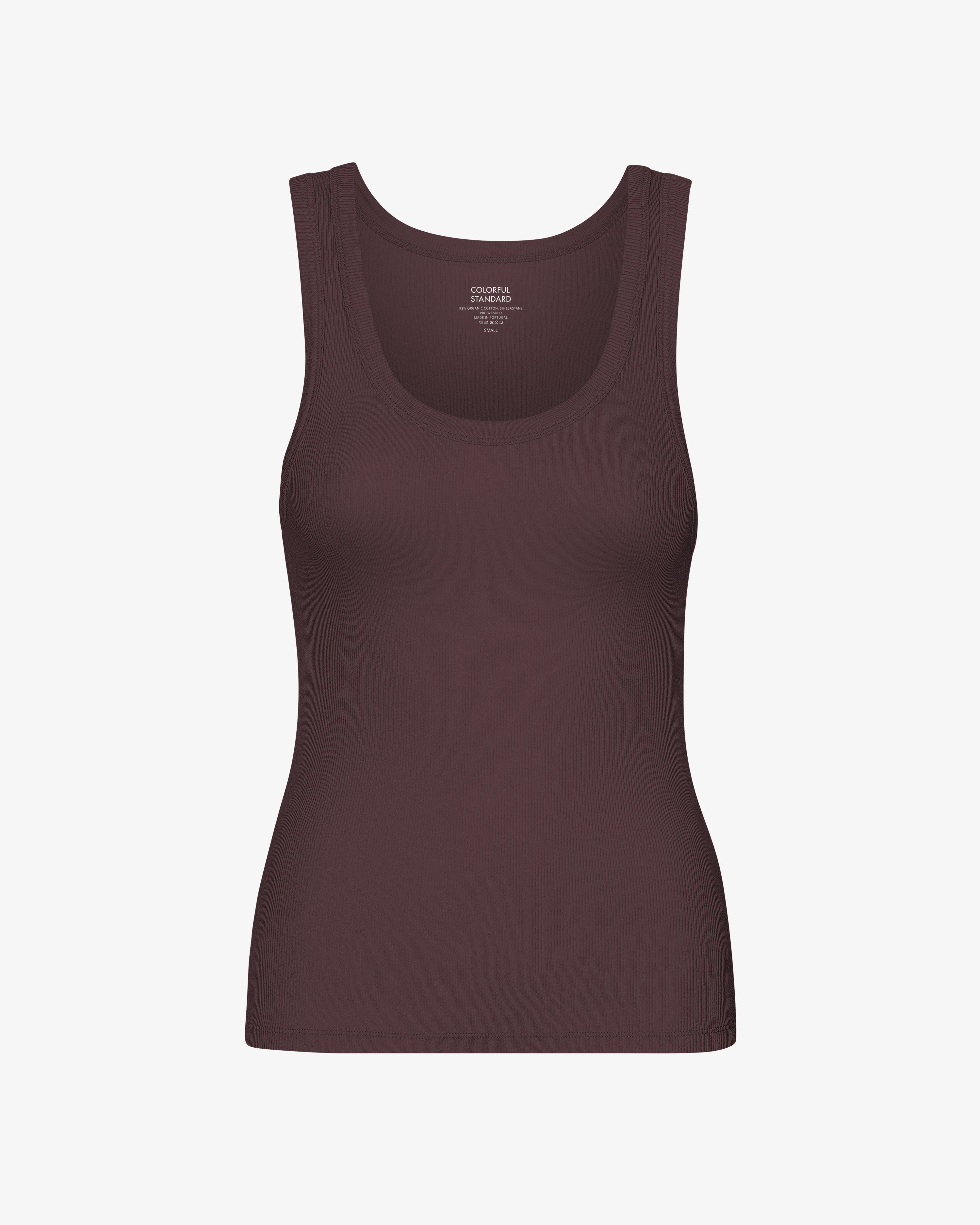 COLORFUL STANDARD Débardeur Femme en Côte Bio Confortable Rouge Sang Intense