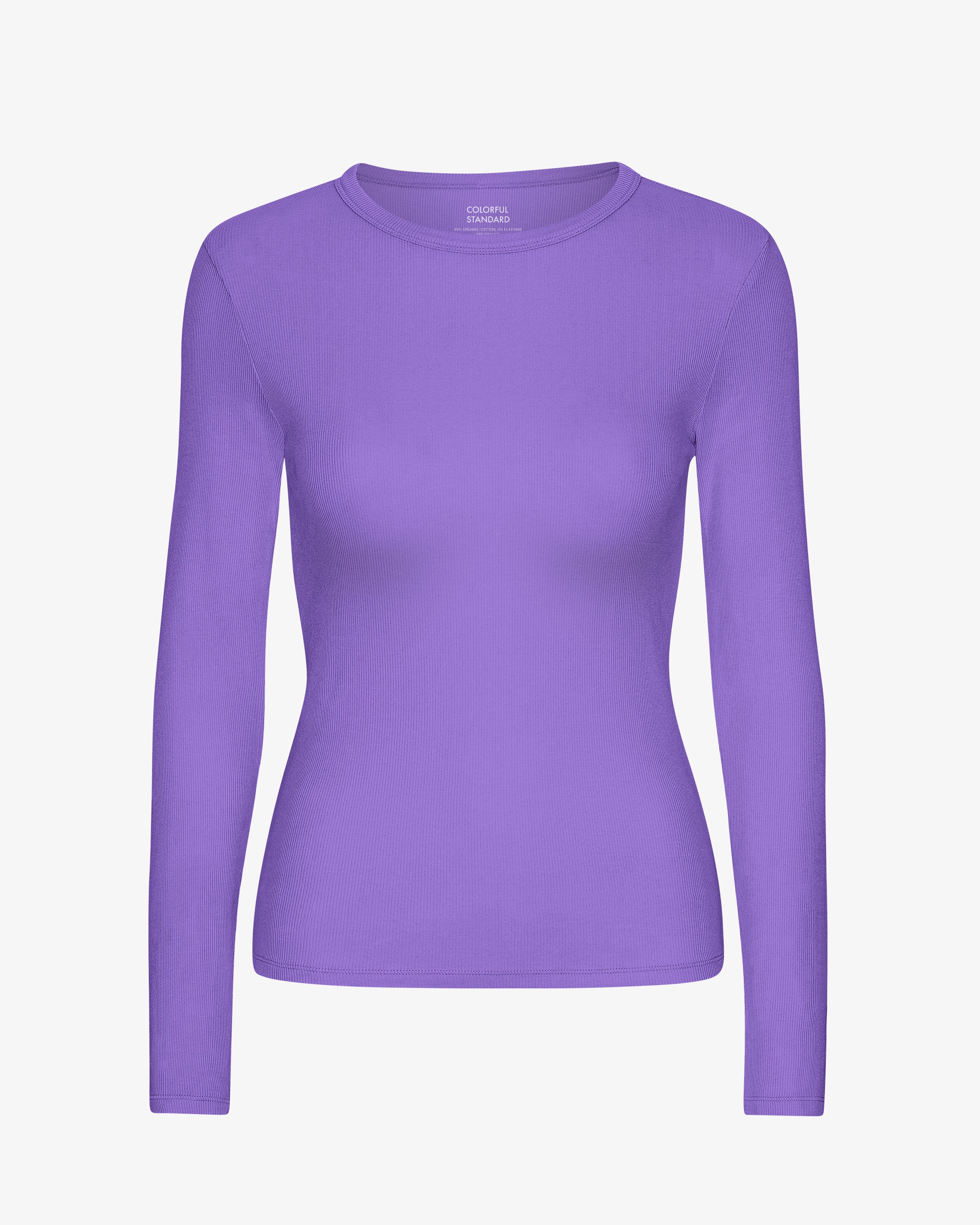 COLORFUL STANDARD T-Shirt Femme Côte Bio Manches Longues Ultra Violet