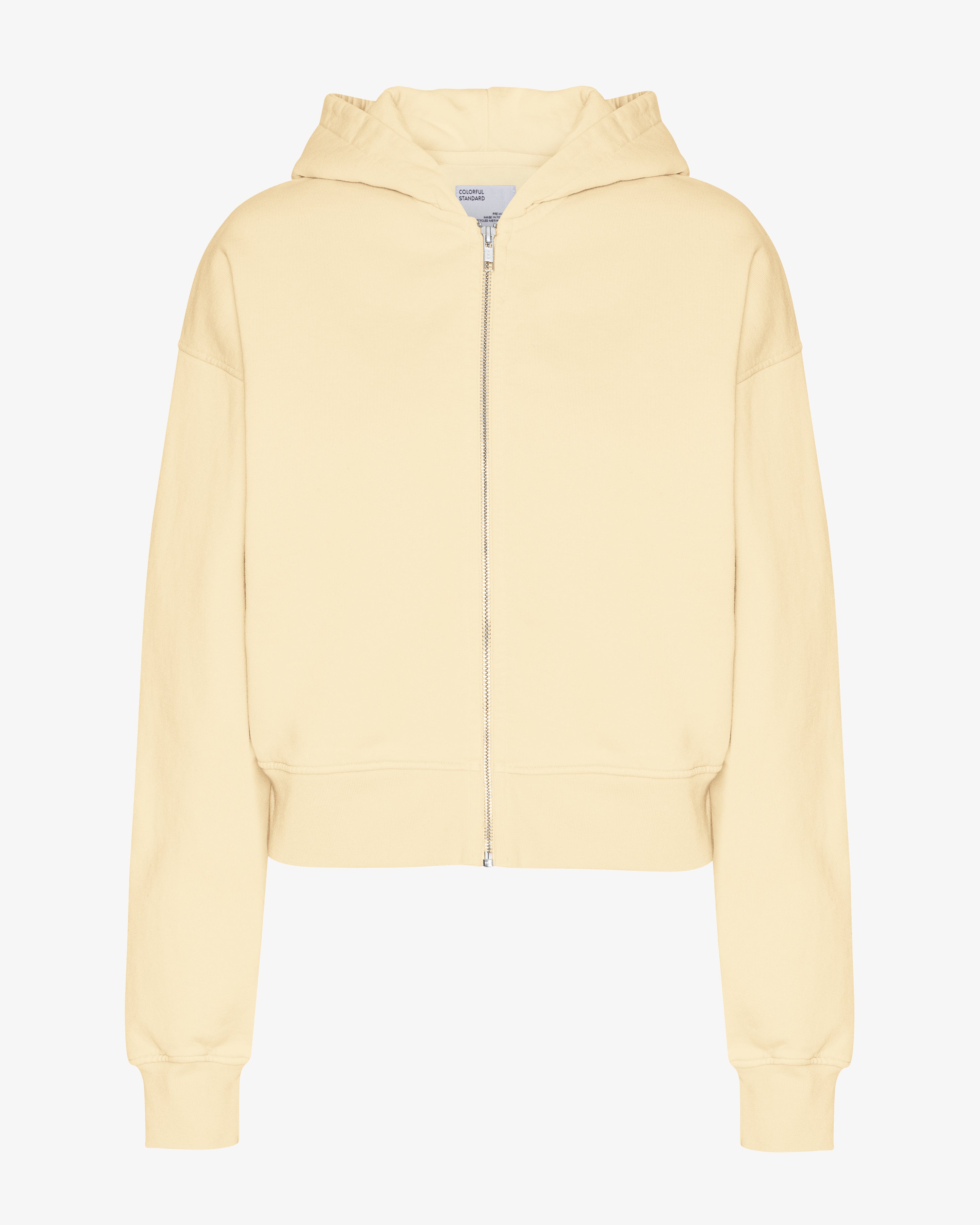 COLORFUL STANDARD Sweat capuche zippé bio ajusté Jaune doux comme un rayon de soleil