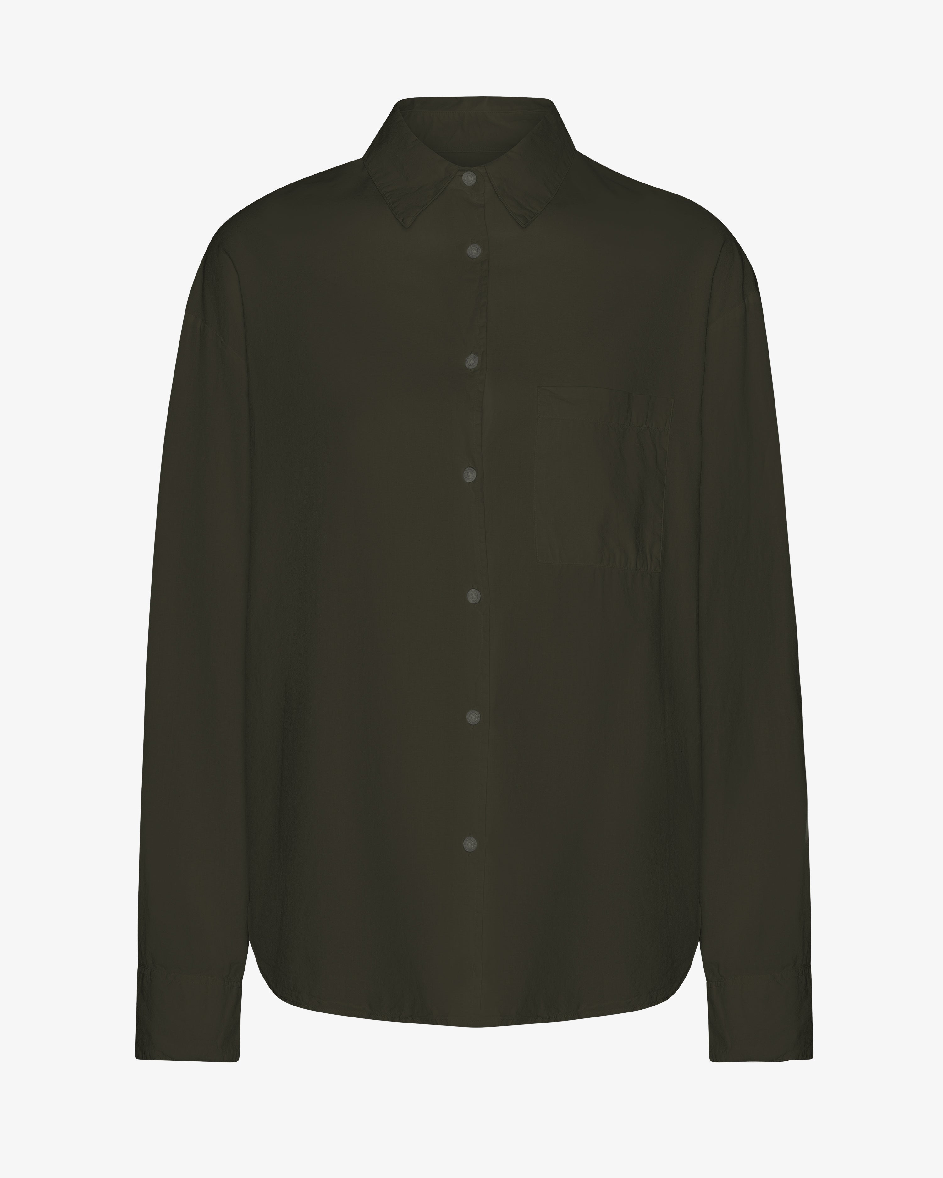 COLORFUL STANDARD Chemise biologique oversize Vert forêt confortable
