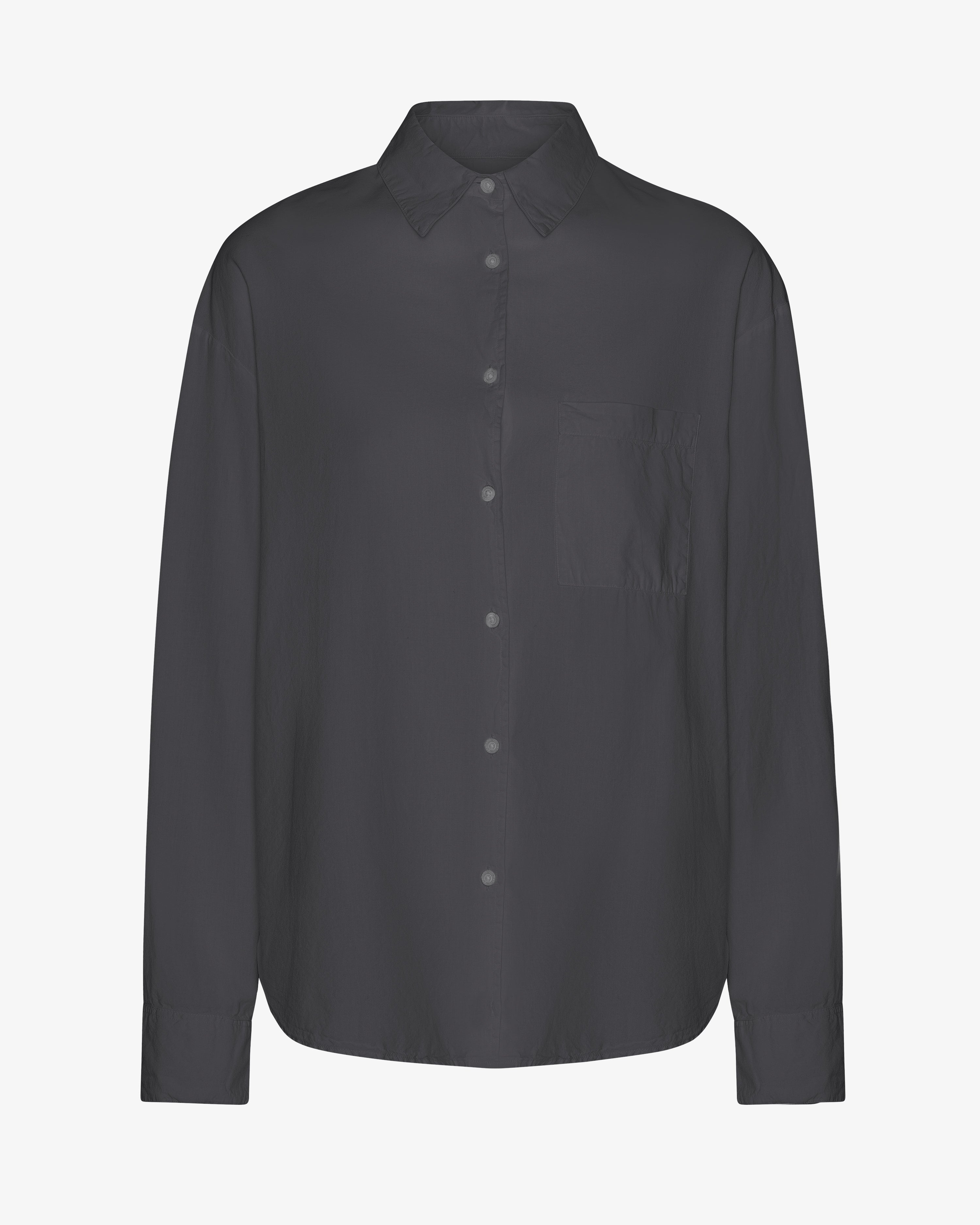 COLORFUL STANDARD Chemise Bio Oversize Confortable Gris Volcanique Brûlé