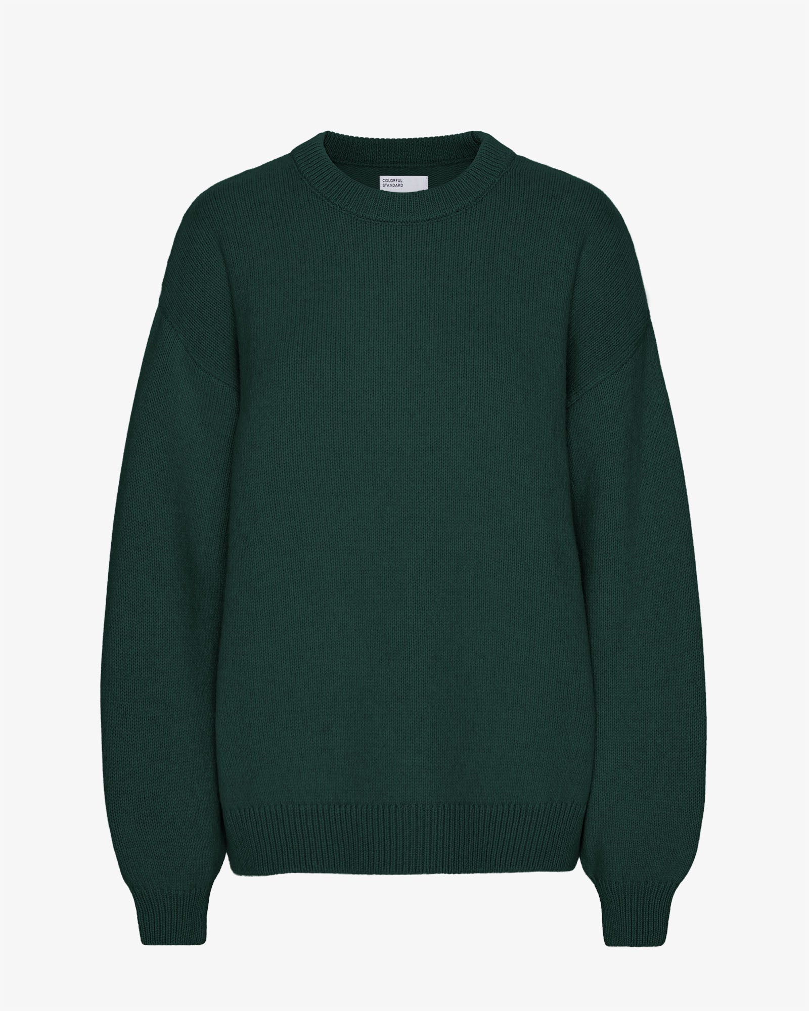 COLORFUL STANDARD Découvrez notre pull oversize en laine mérinos Vert émeraude éclatant