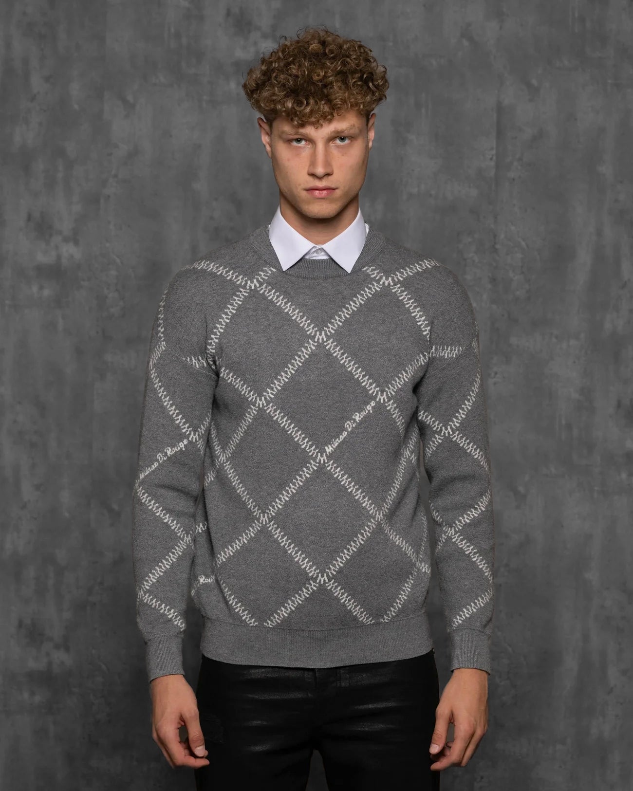 MILANO DI ROUGE Pull Jonis en laine mérinos doux avec détails fantaisie